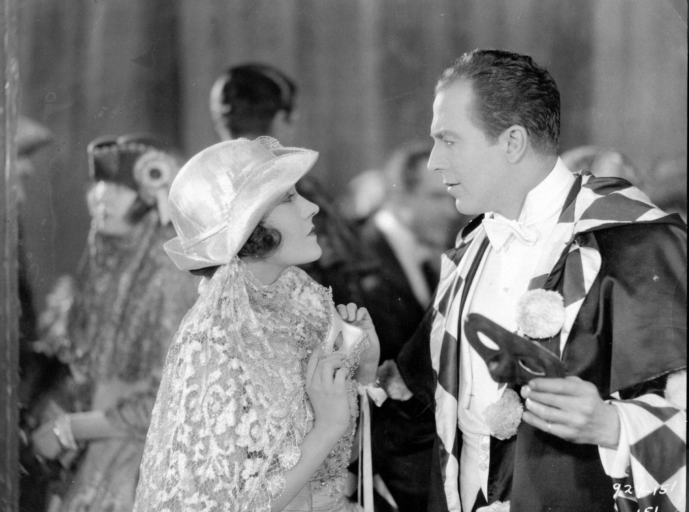 Gloria Swanson With Matheson Lang In An Unknown Film, Circa 1925.