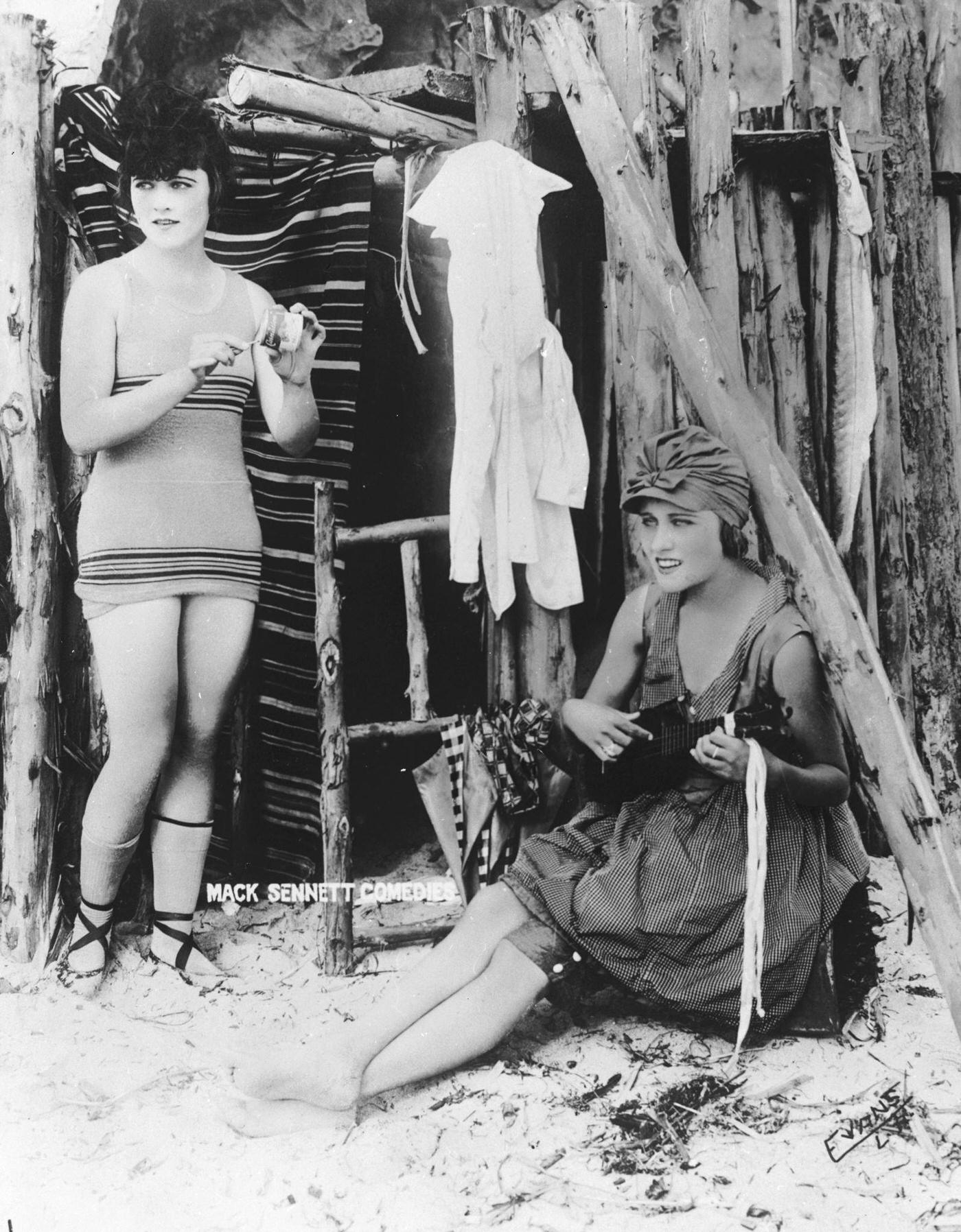 American Actress Gloria Swanson In A Mack Sennett Comedy, Circa 1917.