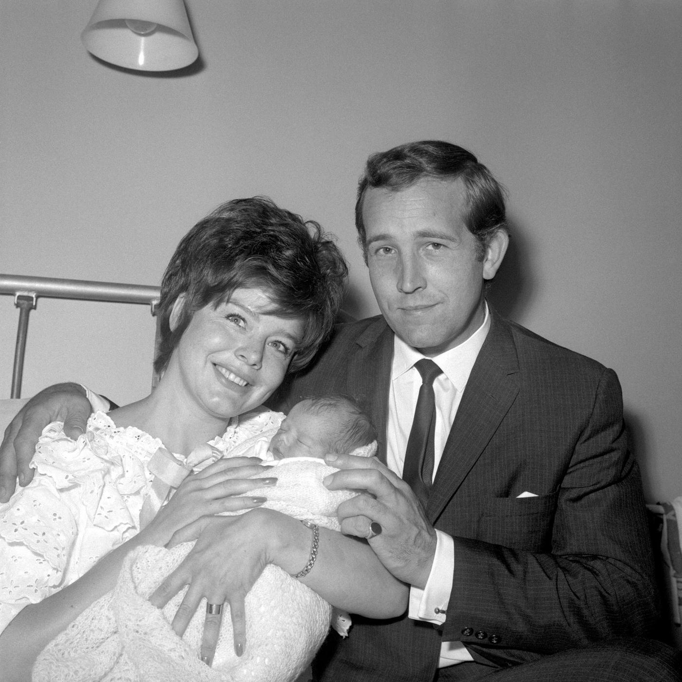 Janet Munro And Ian Hendry With Their Baby Daughter, Woking, Surrey.