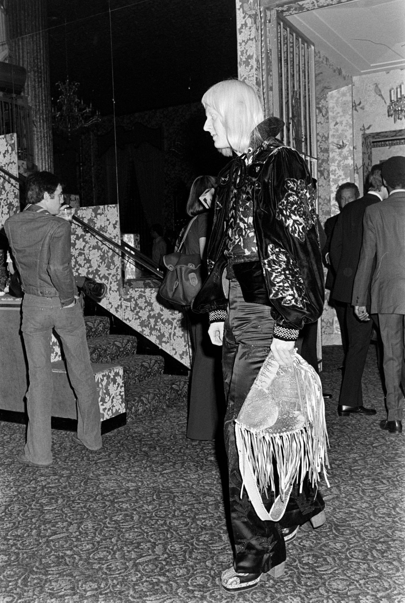 Edgar Winter (C) At Reception, Waldorf-Astoria Hotel, 1974.