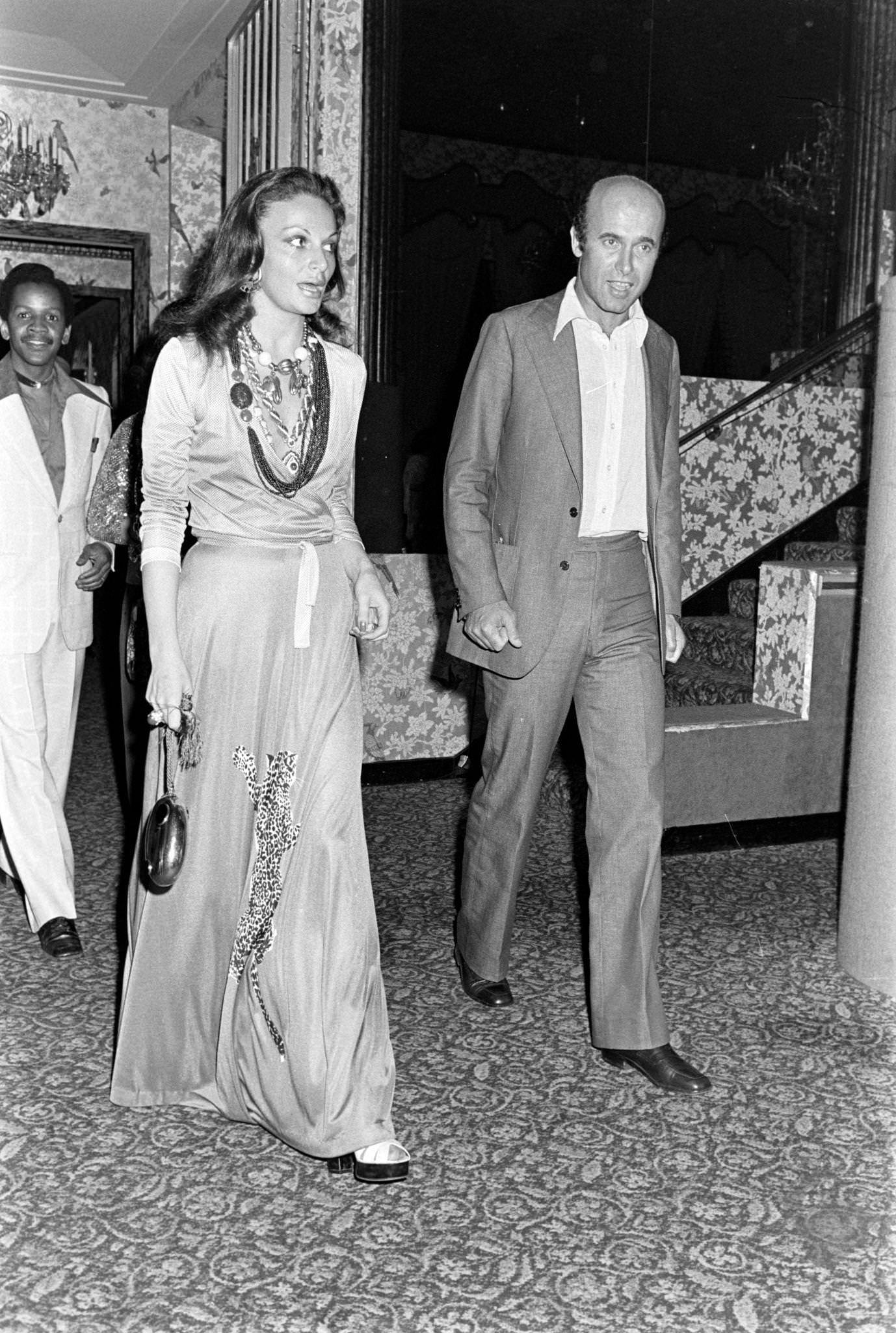 Diane Von Furstenberg Joins A Reception At The Waldorf-Astoria Hotel, 1974