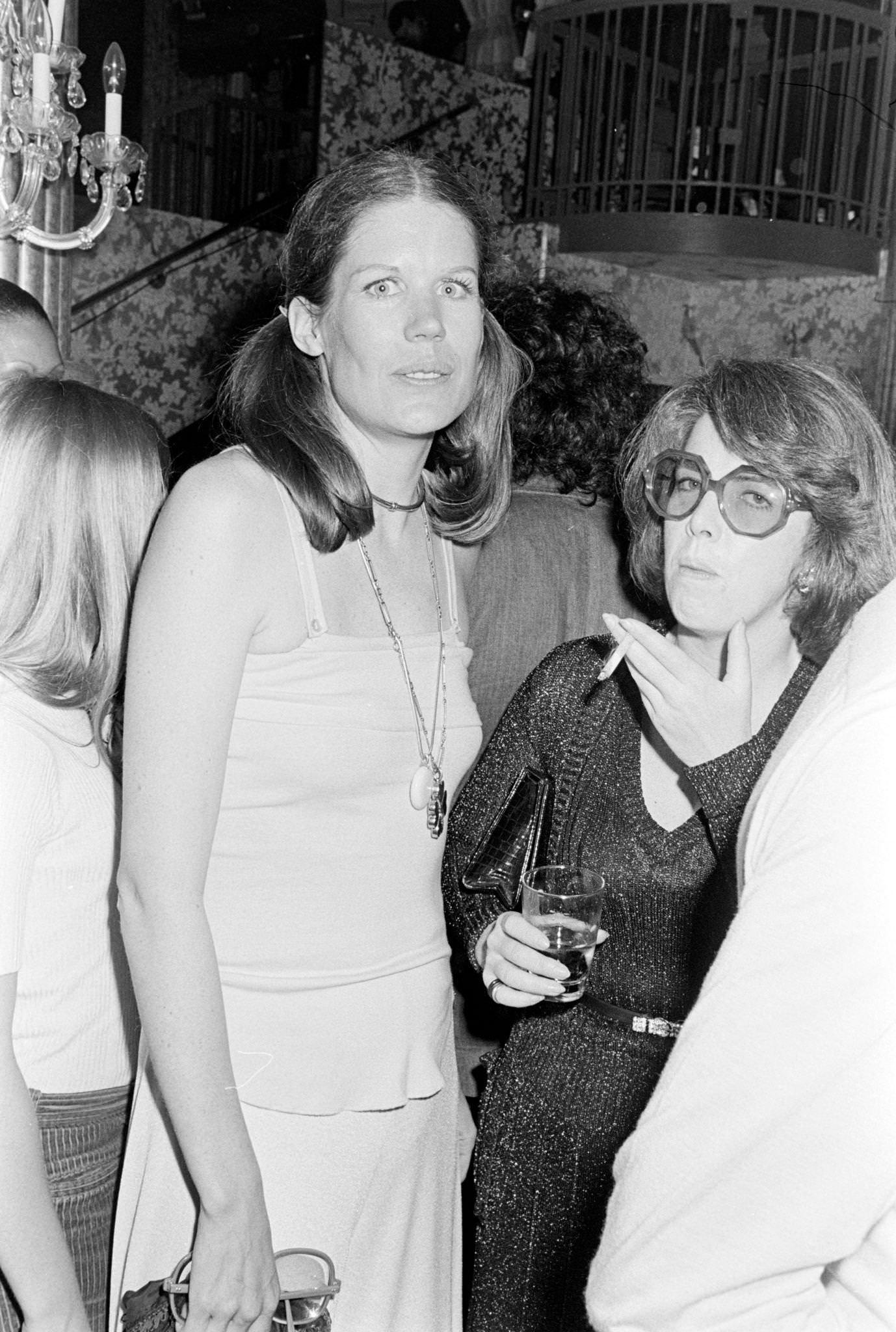 Jusine Cushing (L) At Reception, Waldorf-Astoria Hotel, 1974