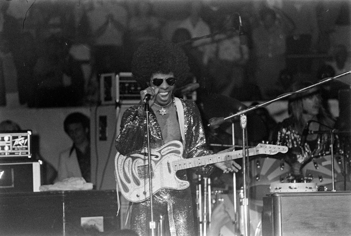 Sly Stone Performs Onstage, 1974