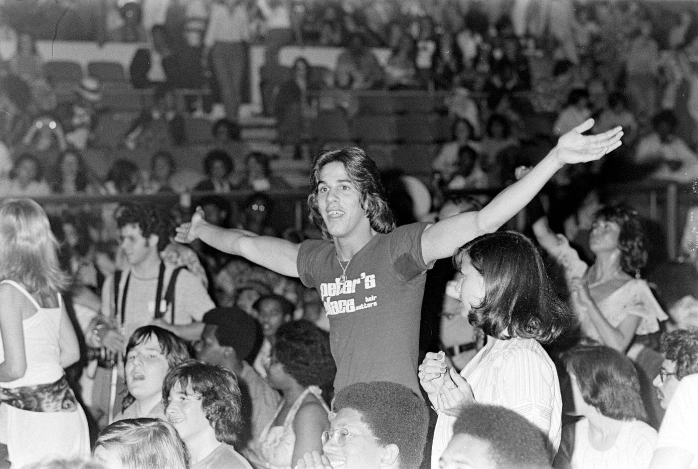 Enthusiastic Crowd Celebrates Sly Stone'S Concert, 1974