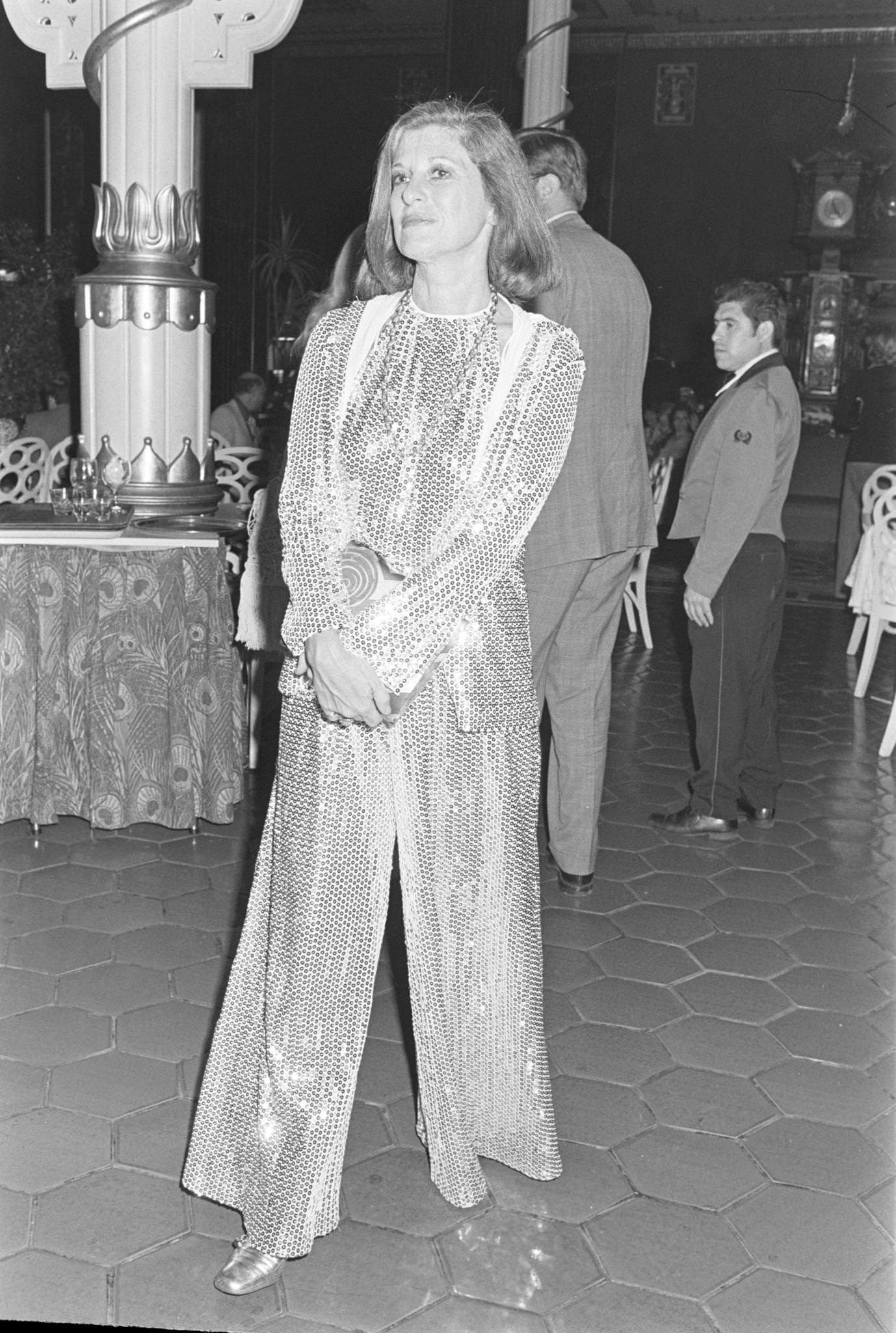 Marion Javits (C) At Reception, Waldorf-Astoria Hotel, 1974.