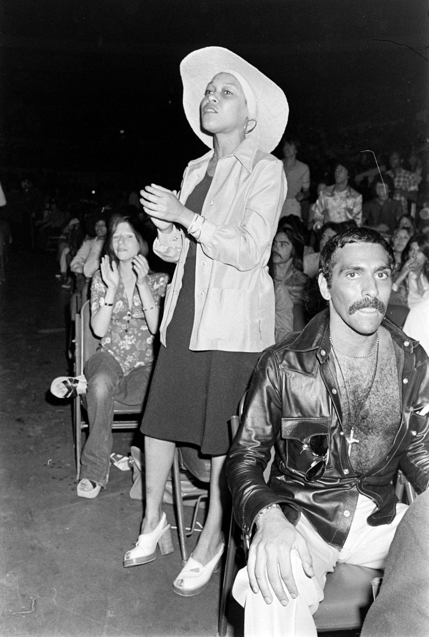 Enthusiastic Crowd Celebrates Sly Stone'S Concert And Wedding, 1974