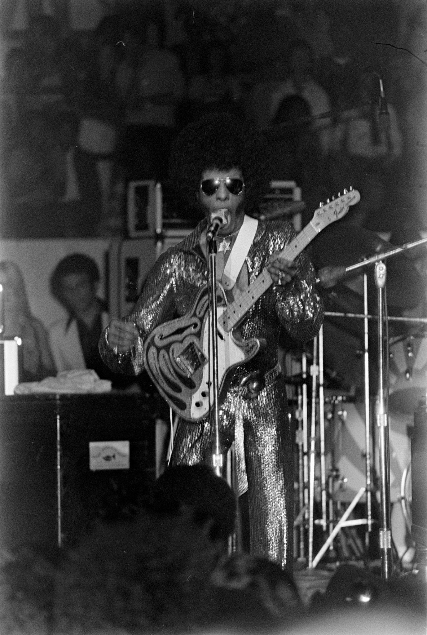 Sly Stone Performs Onstage During His Concert, 1974