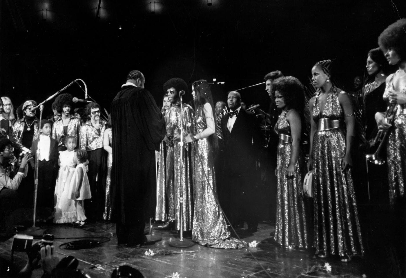 Sly Stone And Kathy Silva'S Wedding On June 5, 1974, At Madison Square Garden.