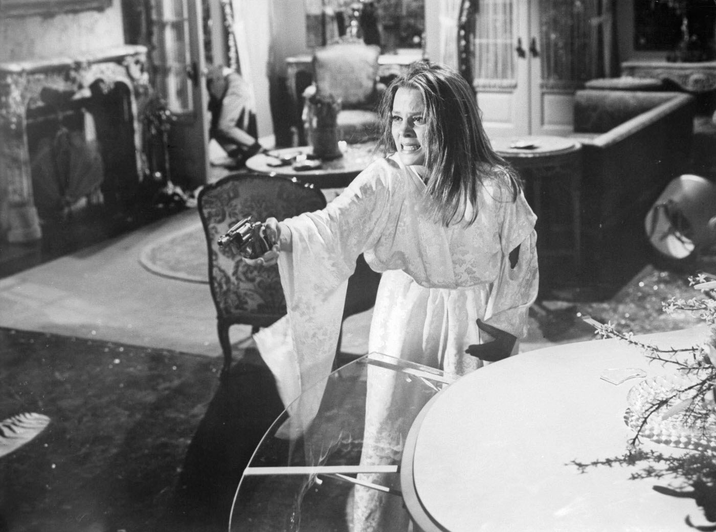 Leigh Taylor-Young Points A Pistol In 'The Big Bounce,' 1969.