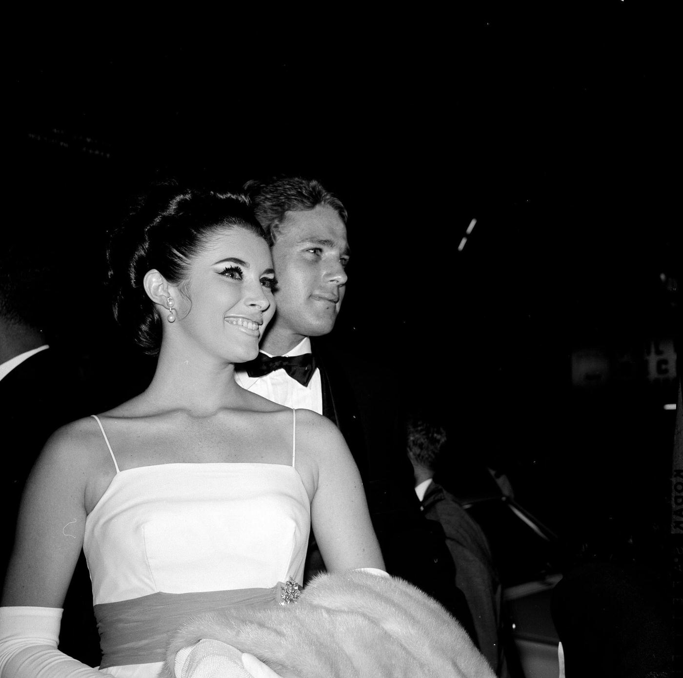 Ryan O'Neal And Leigh Taylor-Young Attend An Event In Los Angeles, 1967.