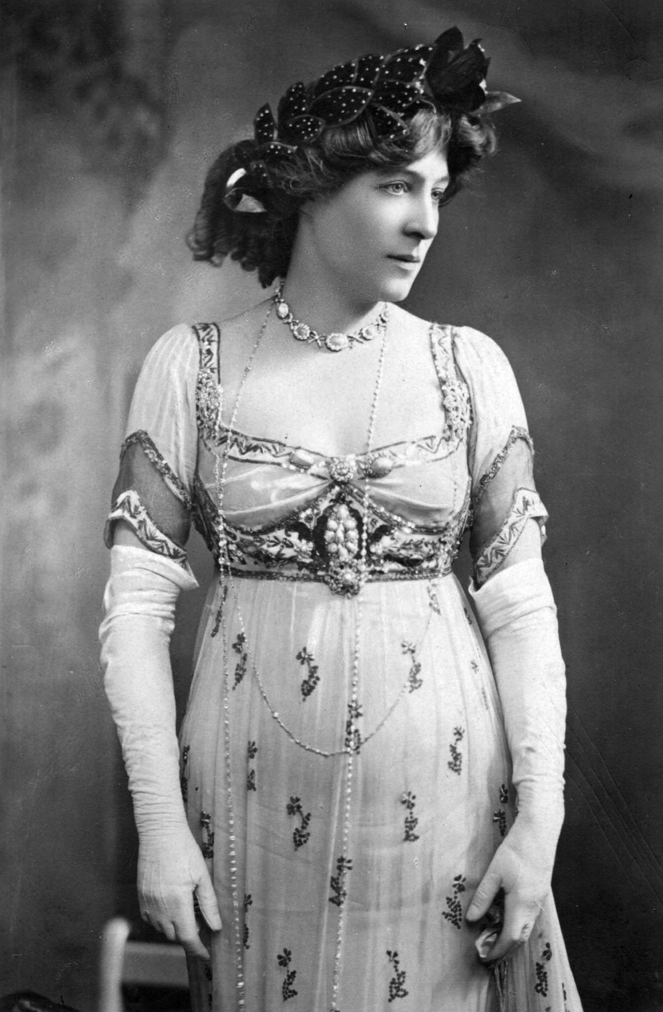 Lillie Langtry, A Captivating Presence, In A Vintage Photo.