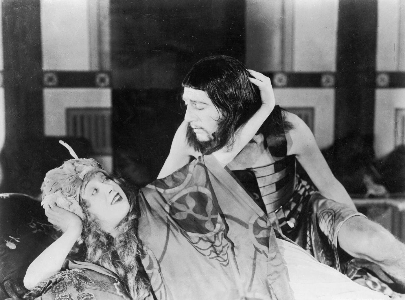 Mabel Normand And Tom Moore In A Scene From 'Dodging A Million,' 1910S.