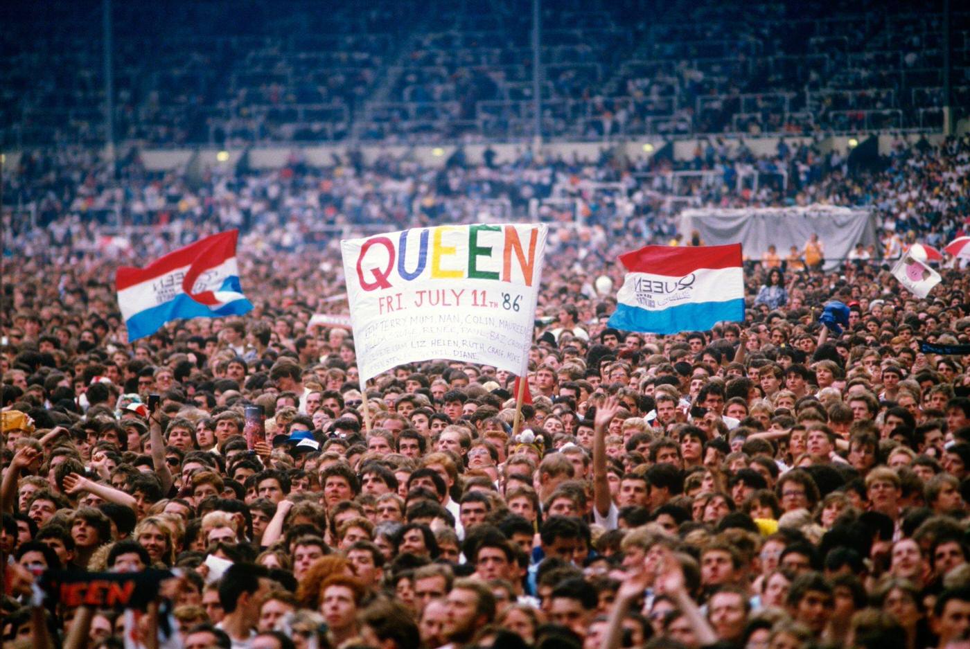 Crowd At Queen Concert, Wembley Stadium, 1986.