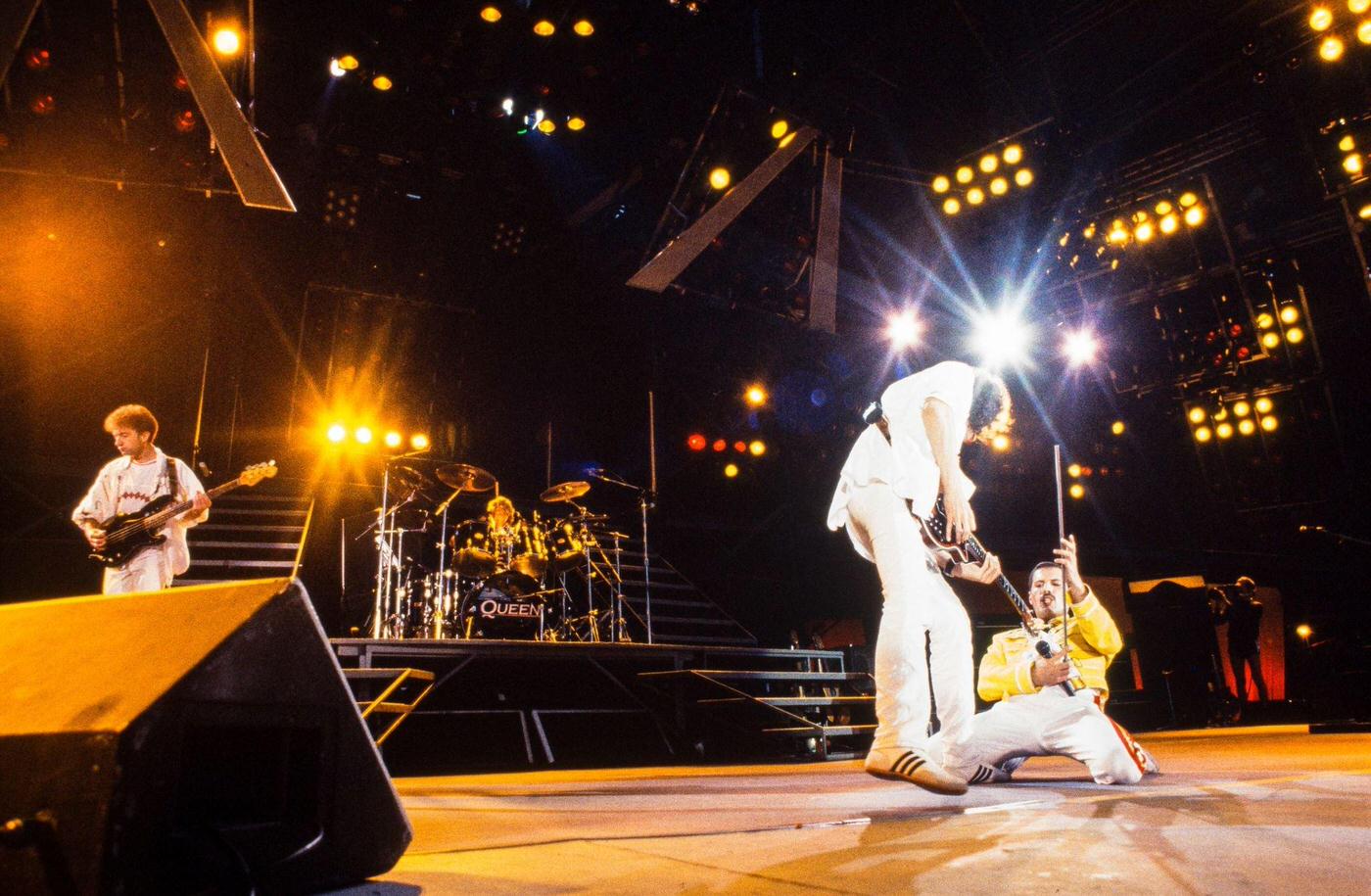 Queen Performing At Wembley Stadium, 1986.