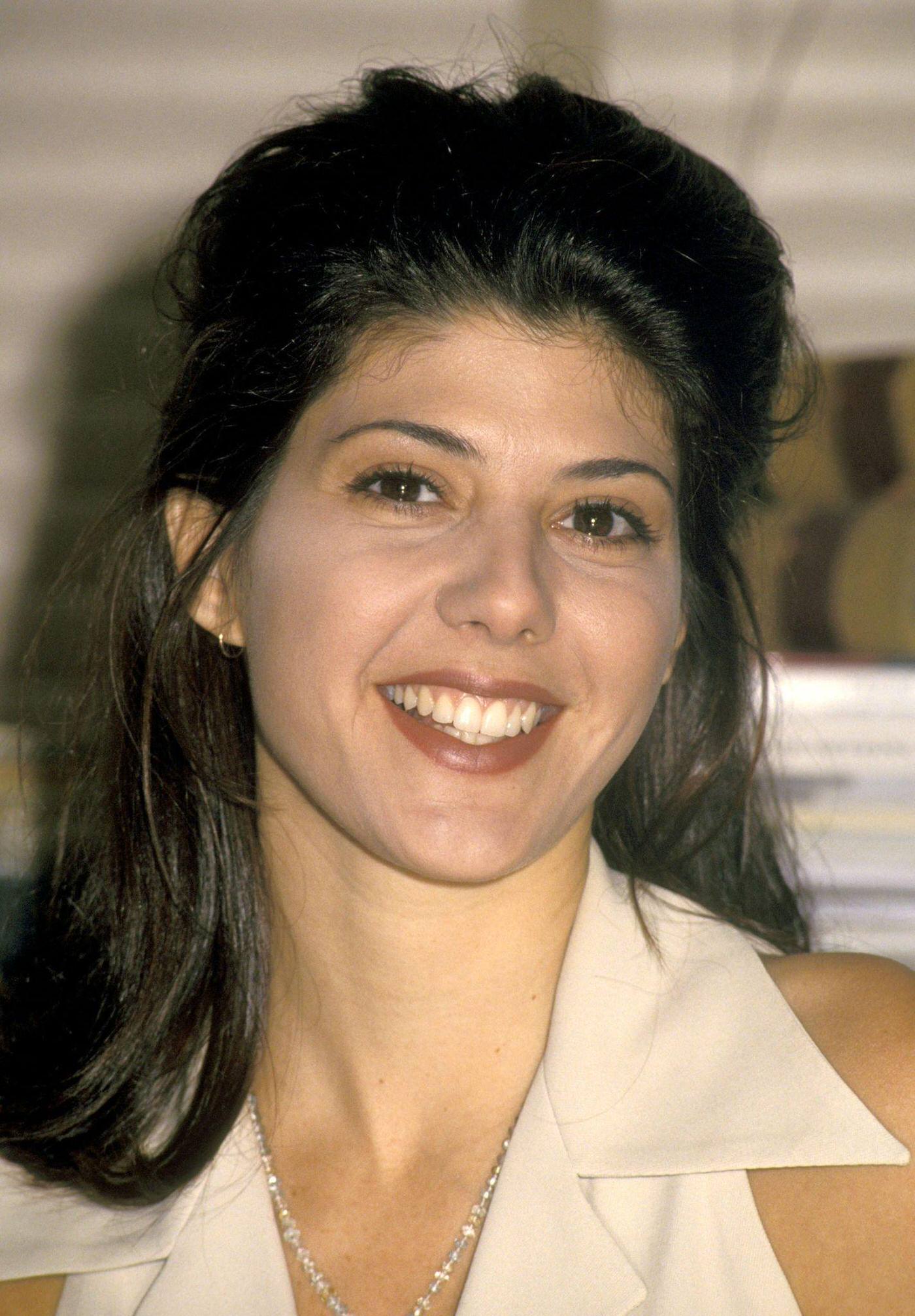Marisa Tomei During &Amp;Quot;The Paper&Amp;Quot; Press Conference At On Location In New York City, New York, United States, 1993.