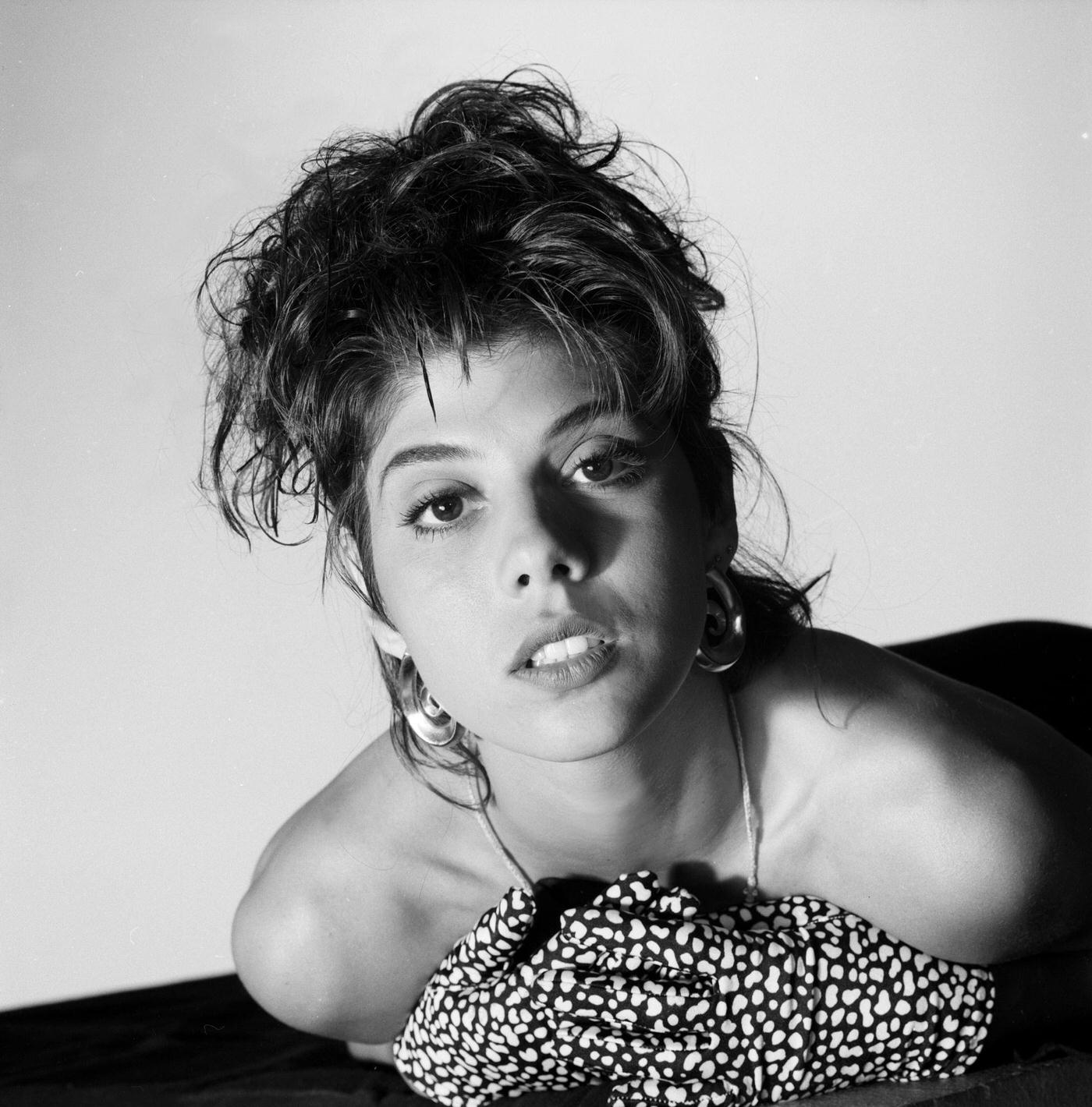 Actress Marissa Tomei Poses For A Portrait In Los Angeles, 1987.