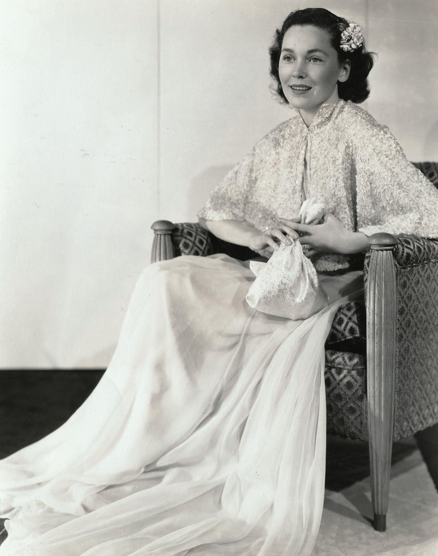 Maureen O'Sullivan In Pink Chiffon Gown