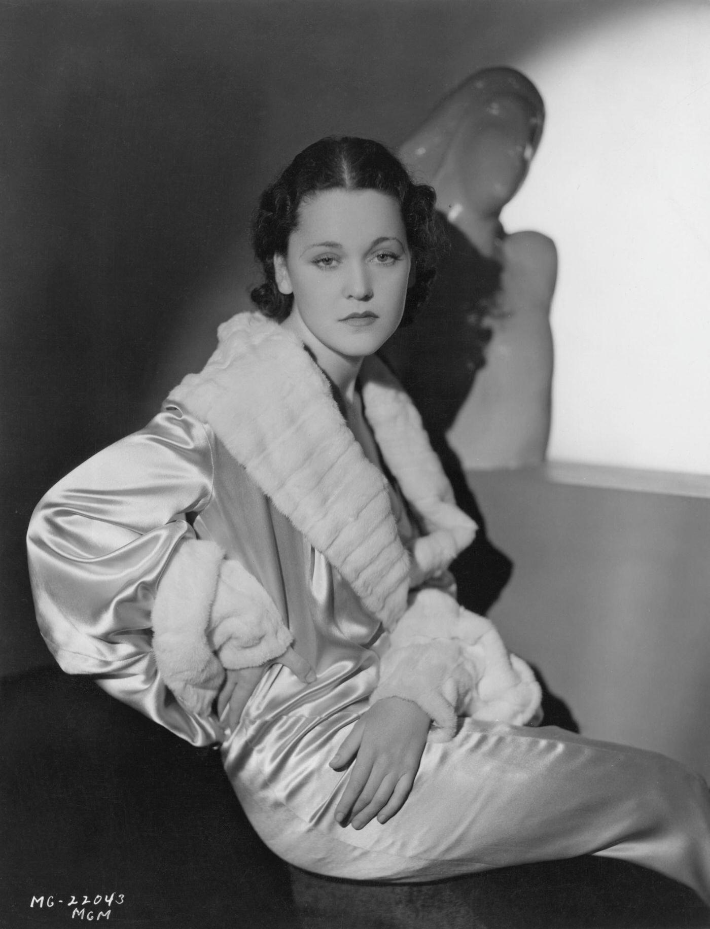 Maureen O'Sullivan In Fur-Trimmed Robe, 1933