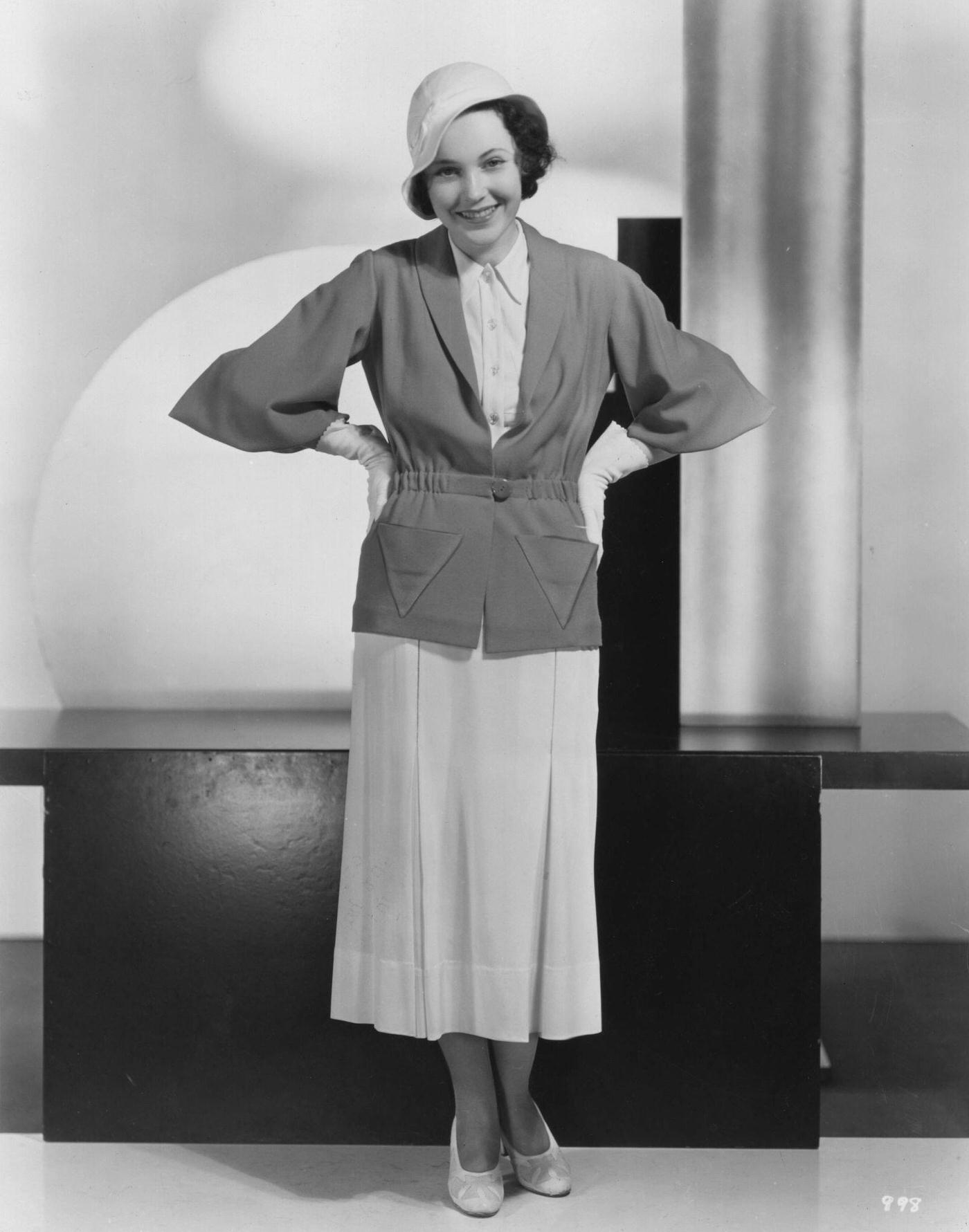 Maureen O'Sullivan Modeling Outfit By I Pagnin, 1935