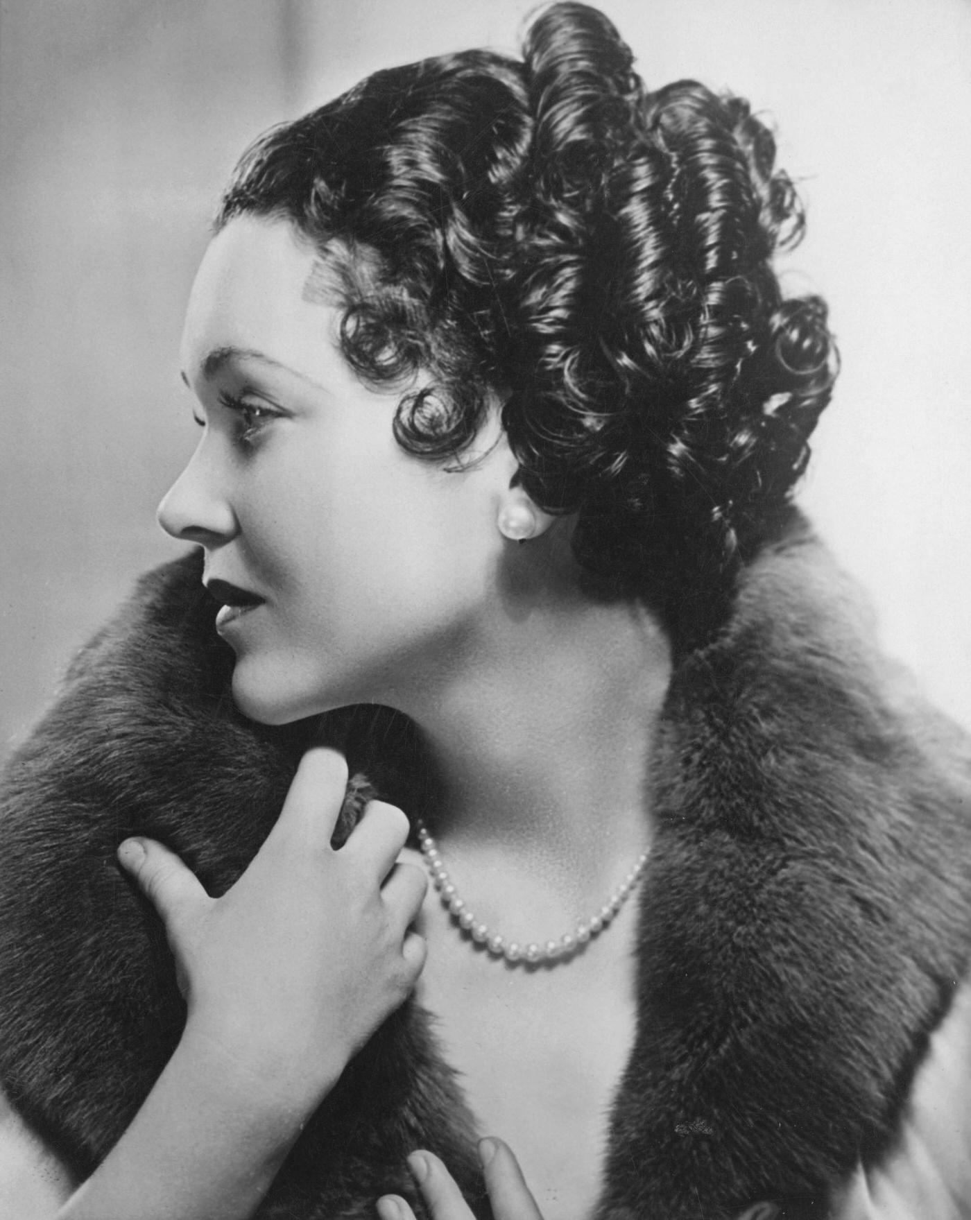 Maureen O'Sullivan With 'Kurly Kue' Permed Hairstyle, 1935