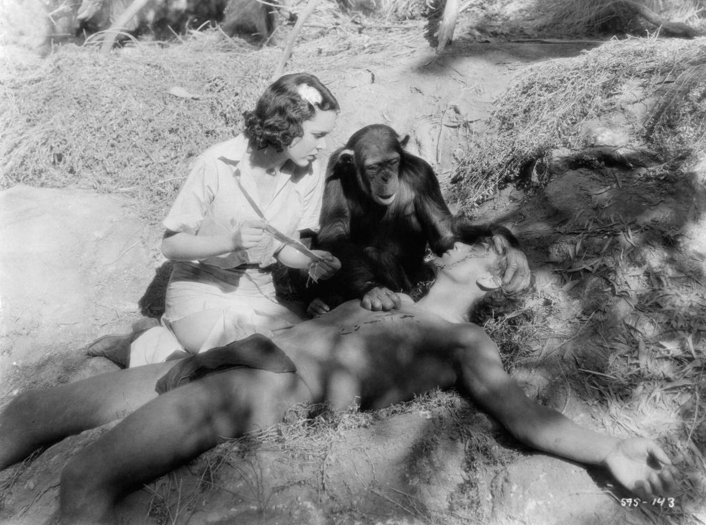 Johnny Weissmuller And Maureen O'Sullivan In 'Tarzan, The Ape Man'