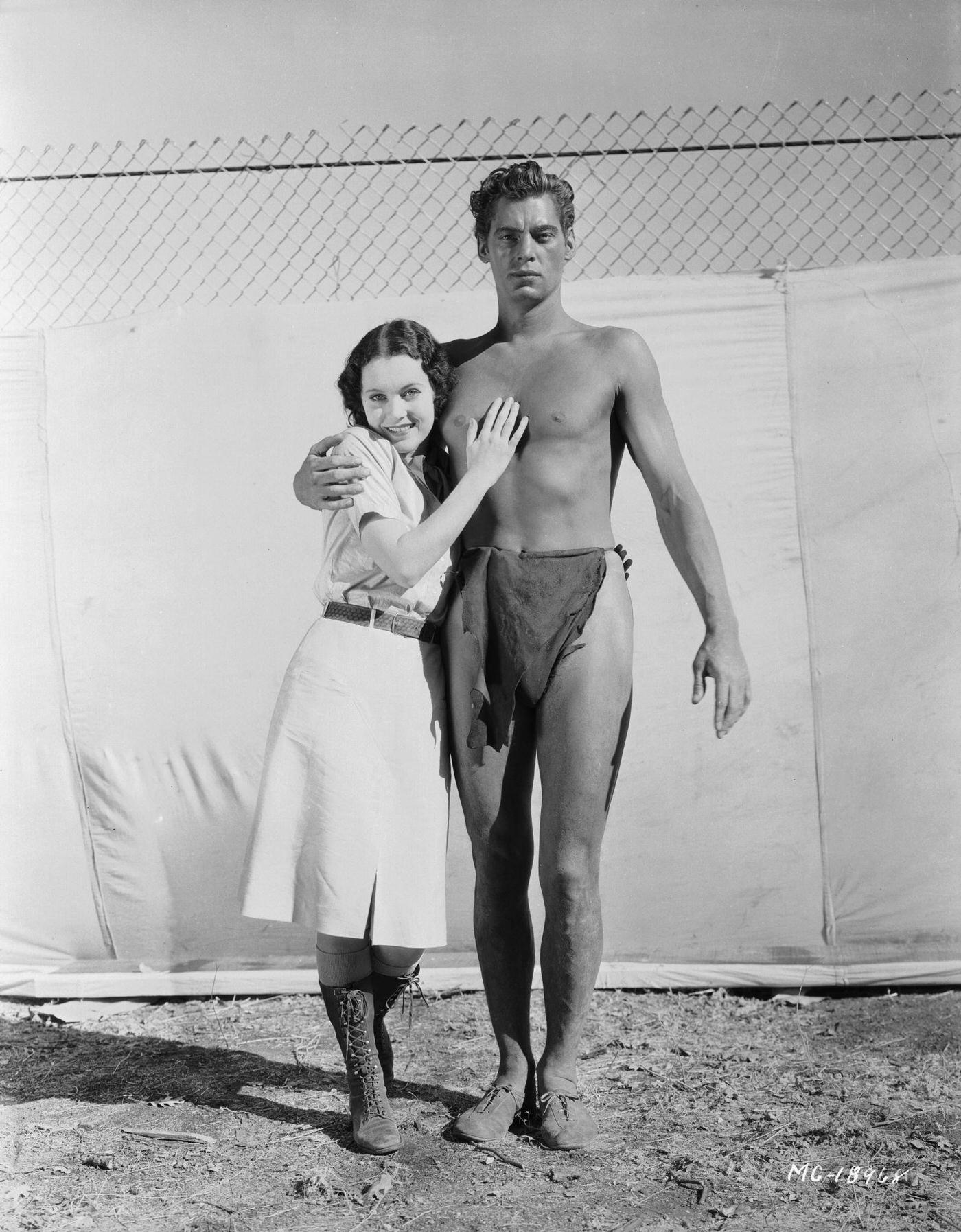 Tarzan And Jane, 1931: Johnny Weissmuller As Tarzan, Maureen O'Sullivan As Jane In &Amp;Quot;Tarzan The Ape Man.&Amp;Quot;
