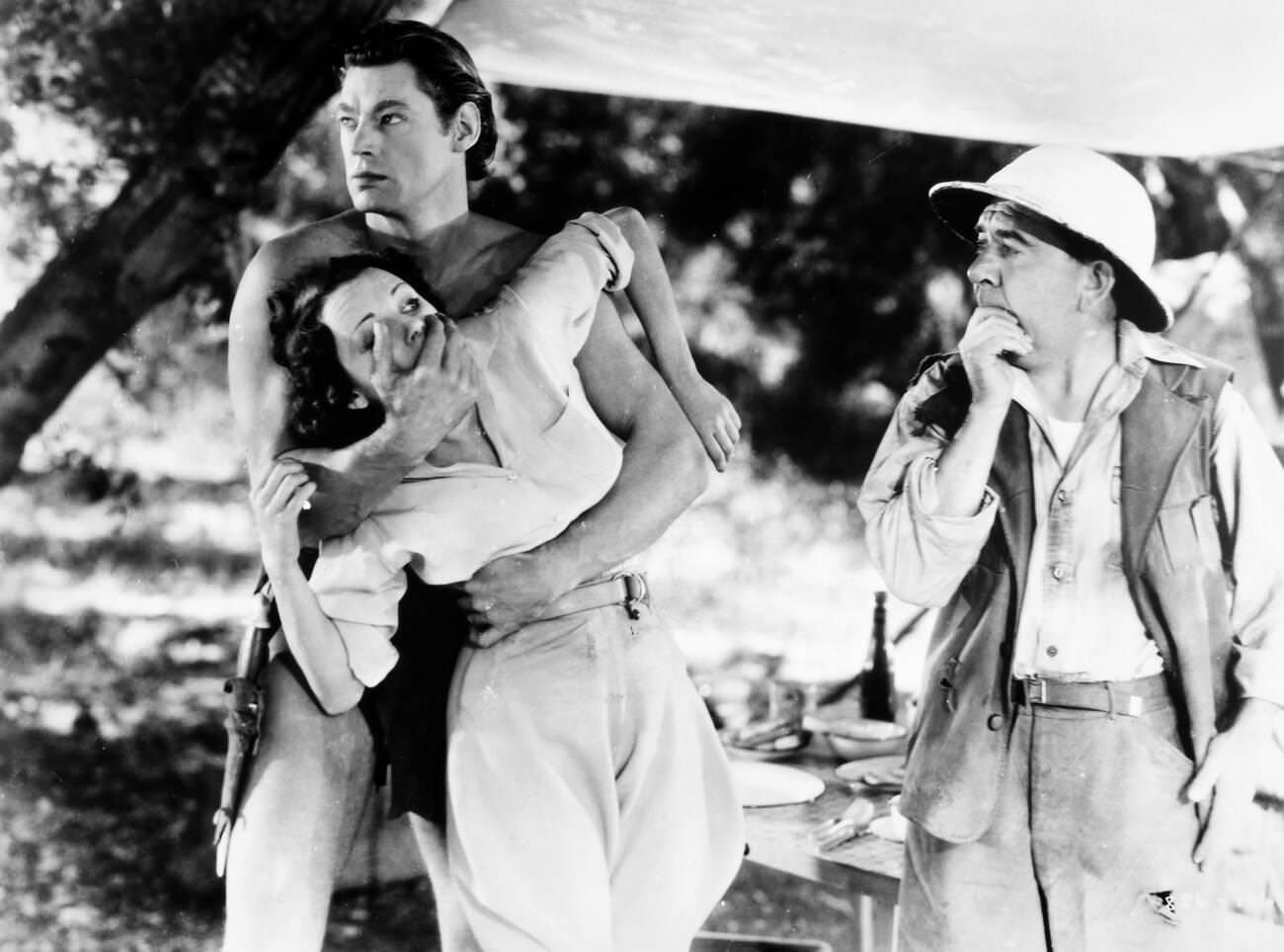 &Amp;Quot;Tarzan Escapes&Amp;Quot; (1936): Johnny Weissmuller In The Title Role And Maureen O'Sullivan In A Scene.