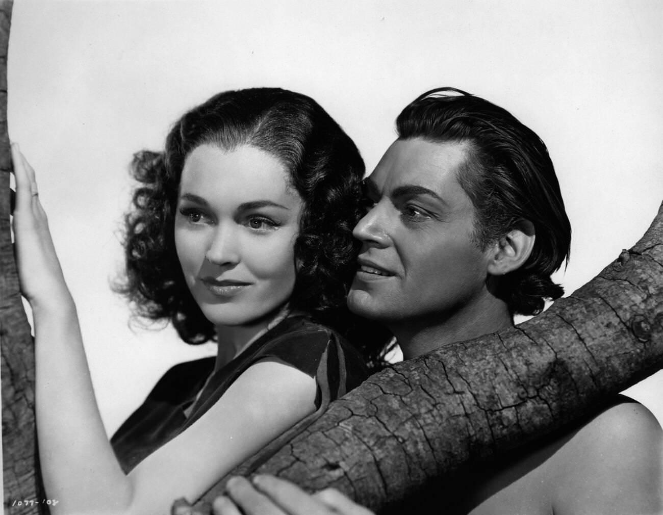 &Amp;Quot;Tarzan Escapes&Amp;Quot; (1936), Maureen O'Sullivan, Johnny Weissmuller.