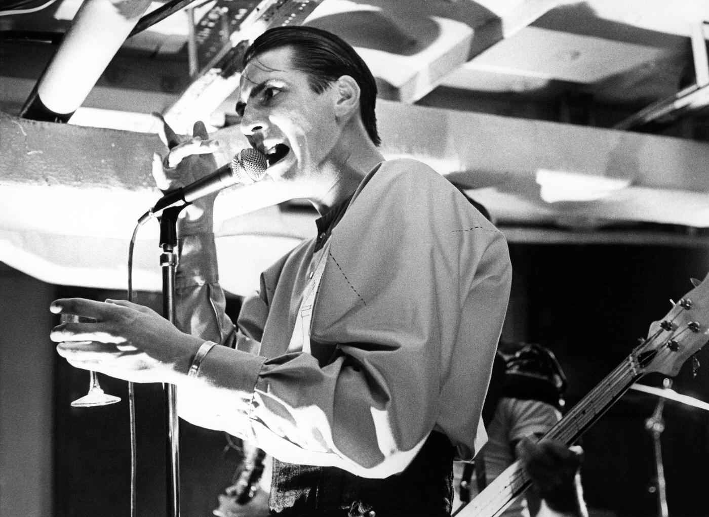 Tony Hadley And Spandau Ballet; Tony Hadley Performing On Hms Belfast, 1980.