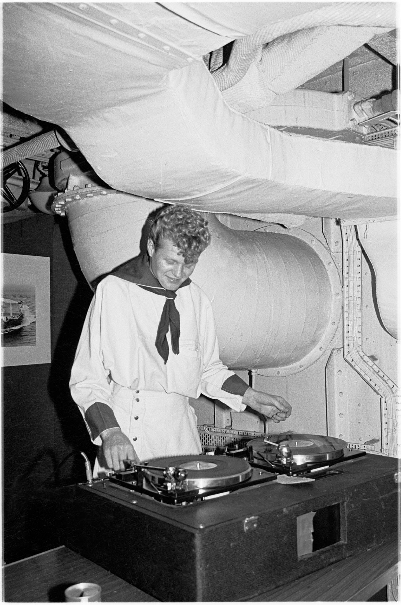 Rusty Egan Dj'S At A Spandau Ballet Performance On Hms Belfast, 1980.
