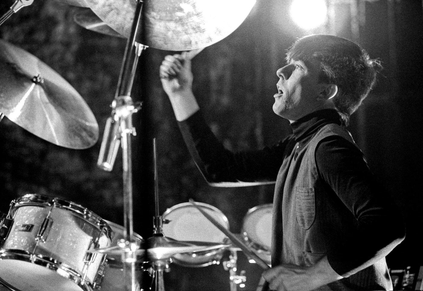 John Keeble Of Spandau Ballet Performing At The London Dungeon For Their First Single &Amp;Quot;To Cut A Long Story Short&Amp;Quot;, 1980.