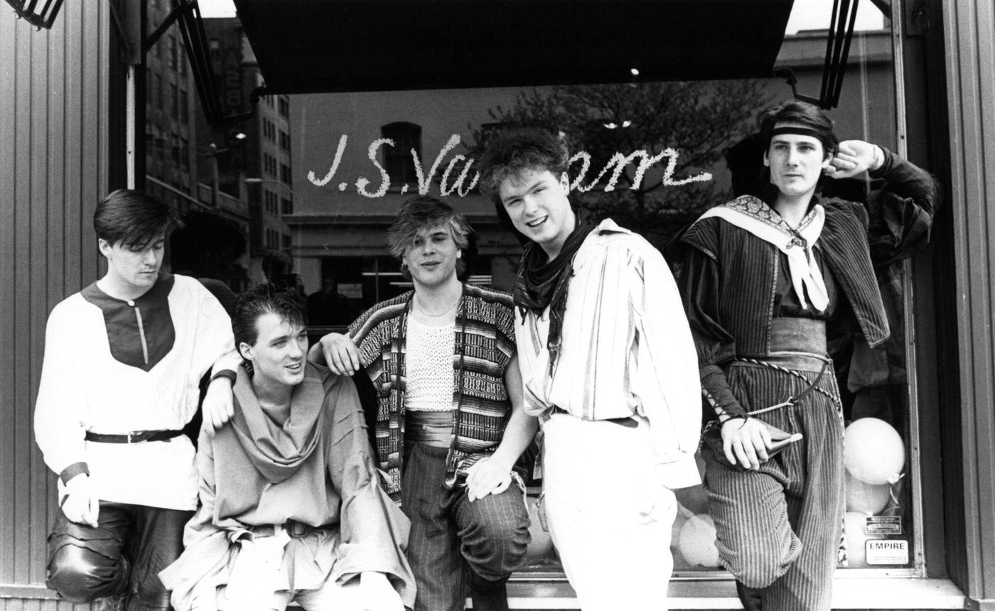 Tony Hadley And Spandau Ballet And Gary Kemp And Martin Kemp; L-R: John Keeble, Martin Kemp, Steve Norman, Gary Kemp, Tony Hadley, 1980.