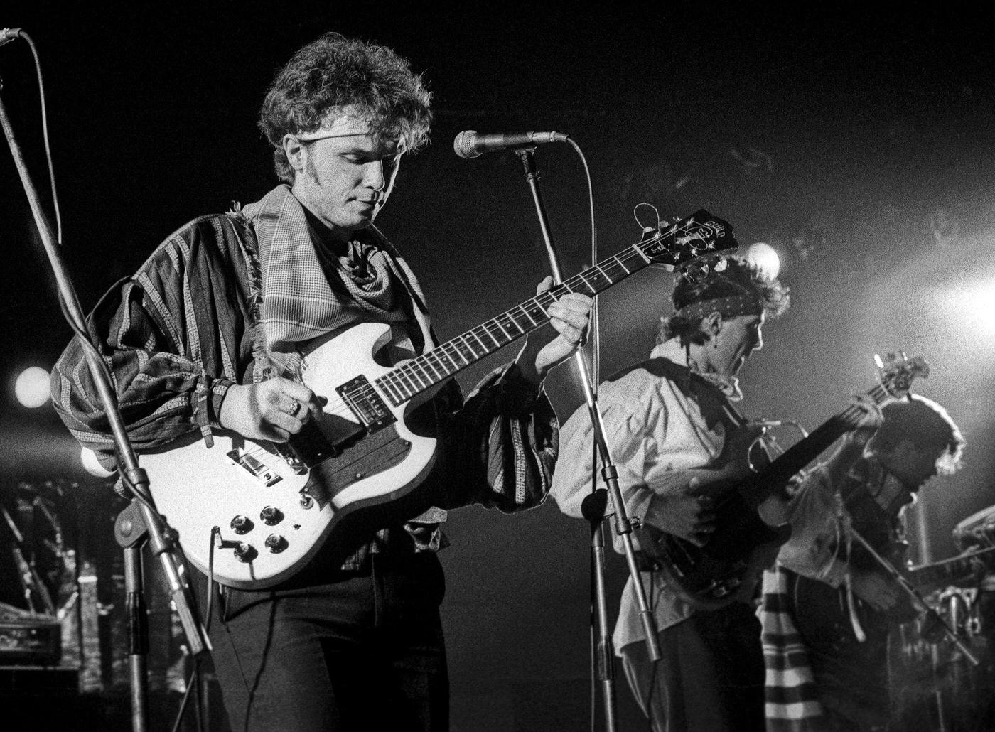 Gary Kemp Performing With Spandau Ballet At The Sundown Theatre, 1981.