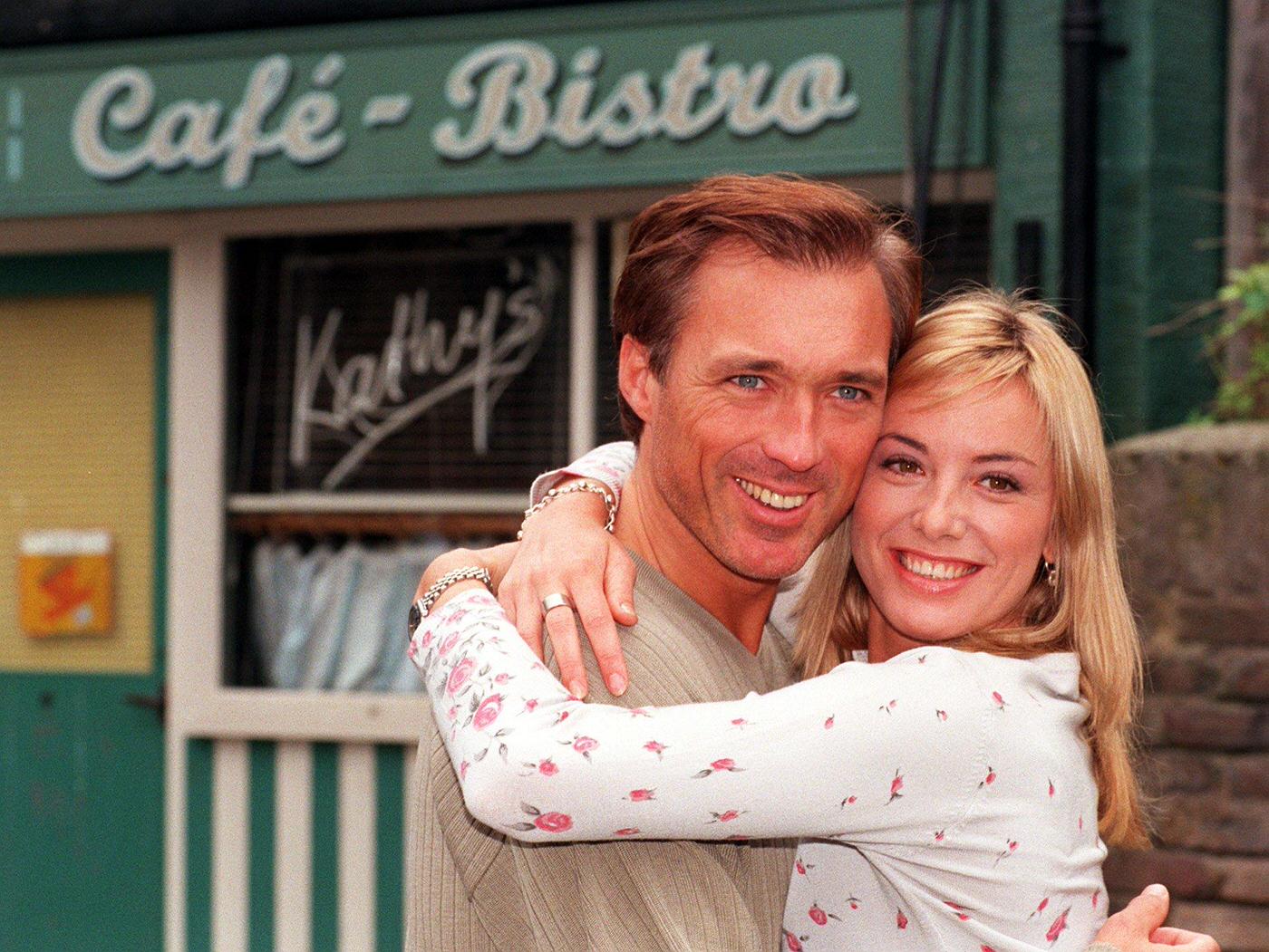 Former Spandau Ballet Singer Martin Kemp And Tamzin Outhwaite During A Photocall On The Set Of Eastenders, 1990.