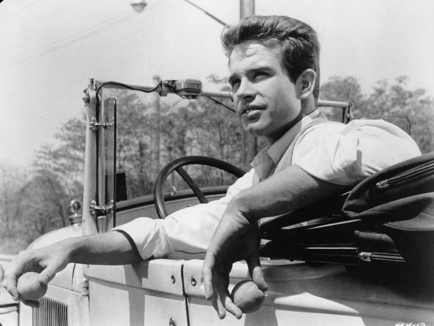Warren Beatty In Car Holding Peaches In &Amp;Quot;Splendor In The Grass&Amp;Quot;, 1961.
