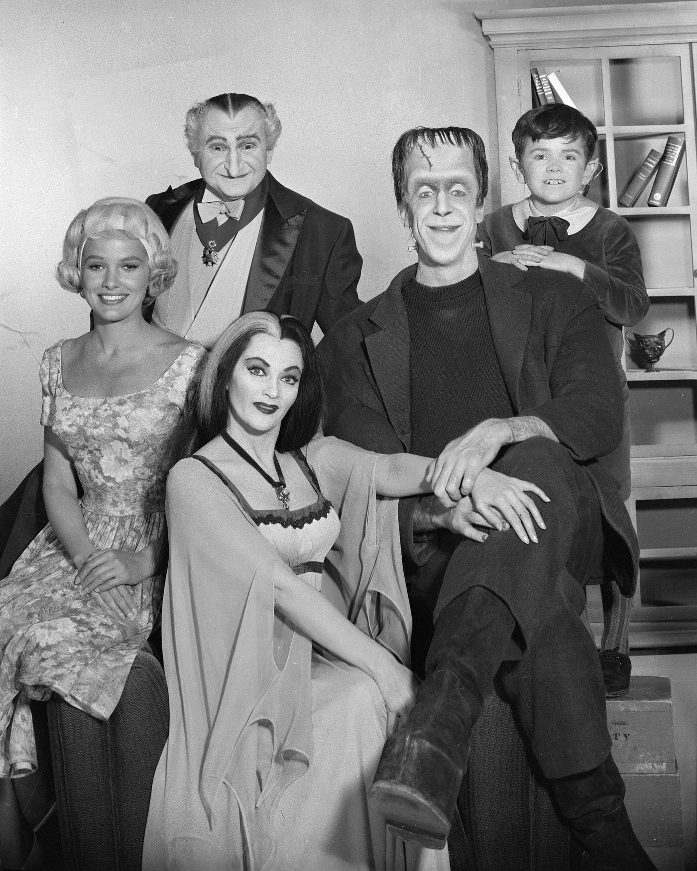 Cast Of 'The Munsters' Poses In A Promotional Portrait, 1964.