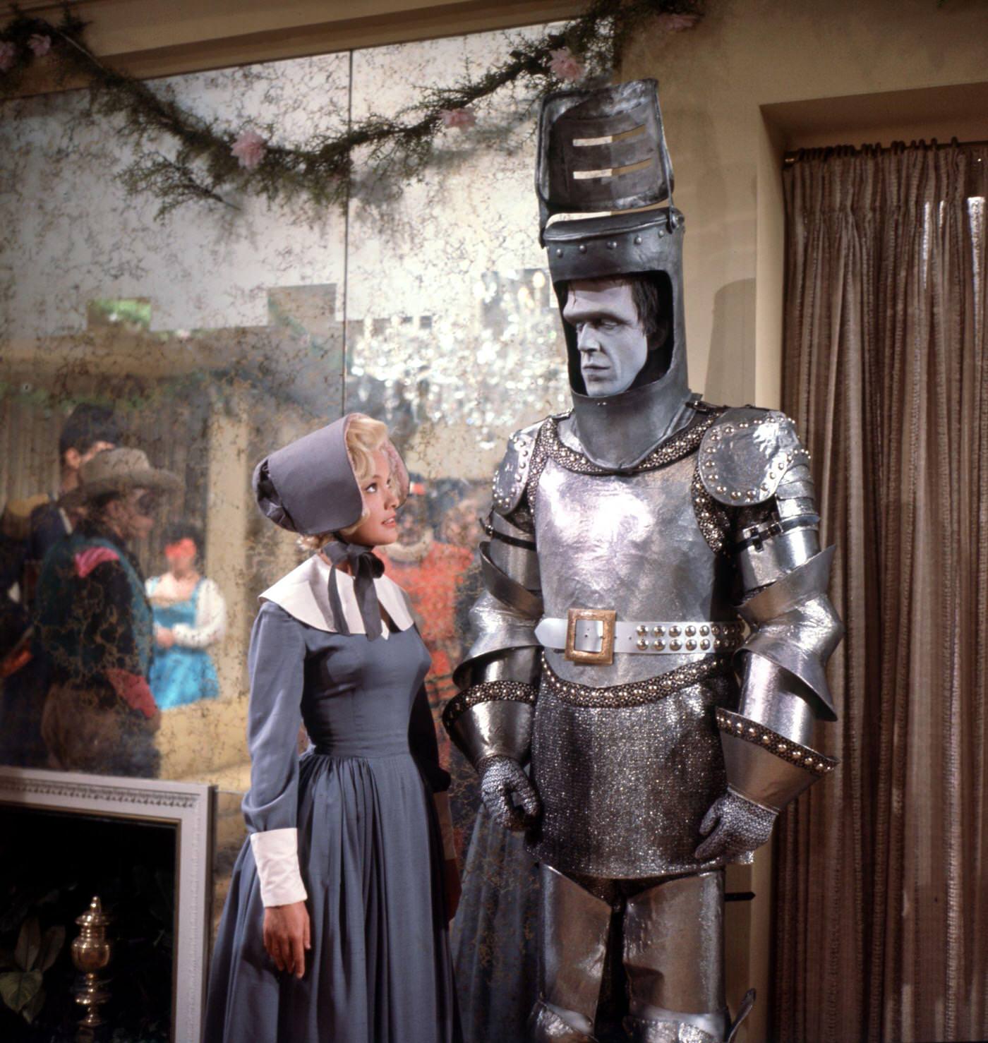 Beverley Owen And Fred Gwynne In 'The Munsters' Episode 'Munster Masquerade,' 1964.