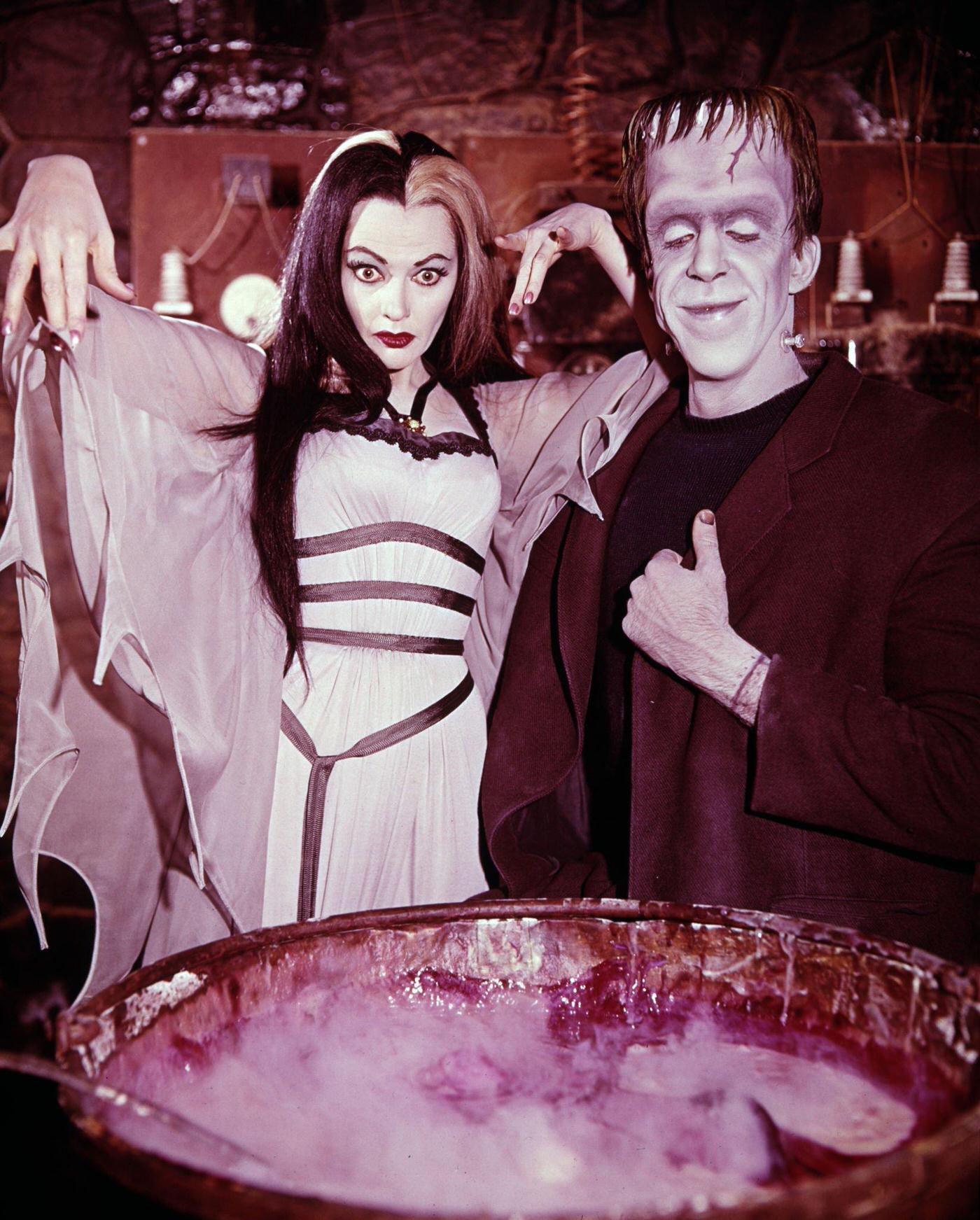 Yvonne De Carlo And Fred Gwynne In 'The Munsters,' September 24, 1964.