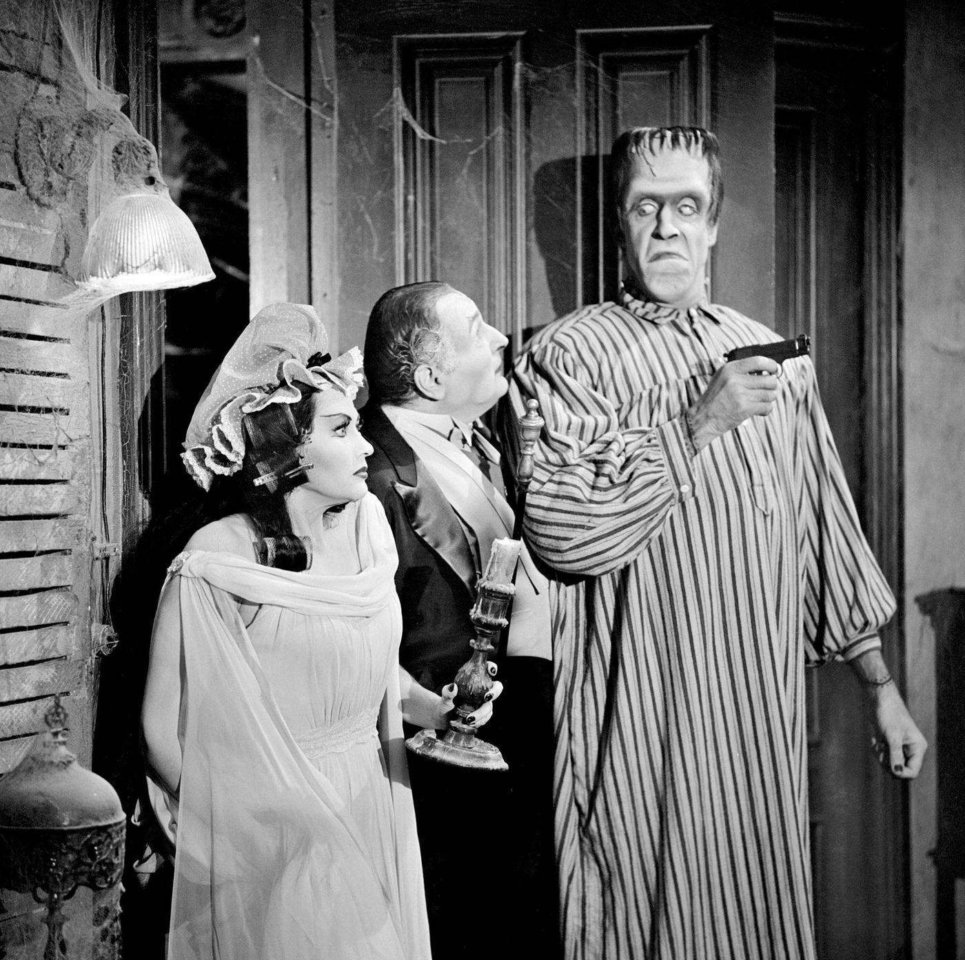 Cast In 'The Munsters' Episode 'Family Portrait,' October 16, 1964.
