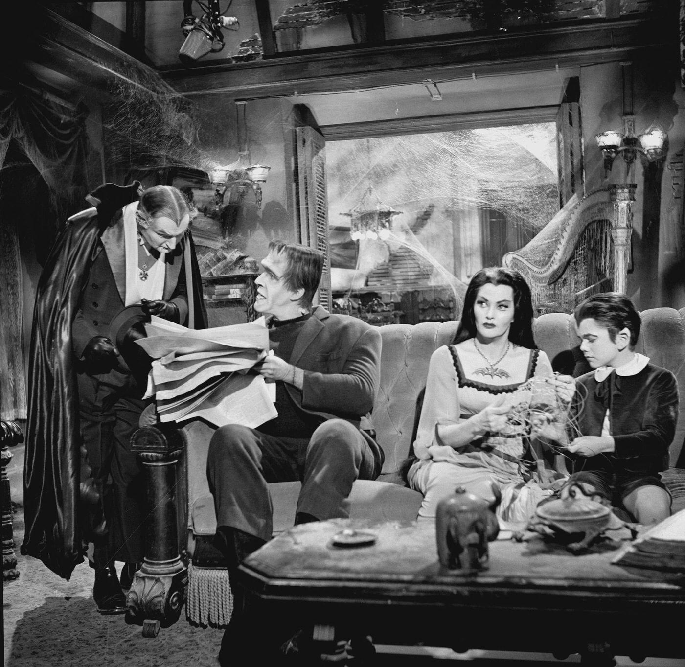 Cast In 'The Munsters' Episode 'Grandpa Leaves Home,' November 11, 1964.