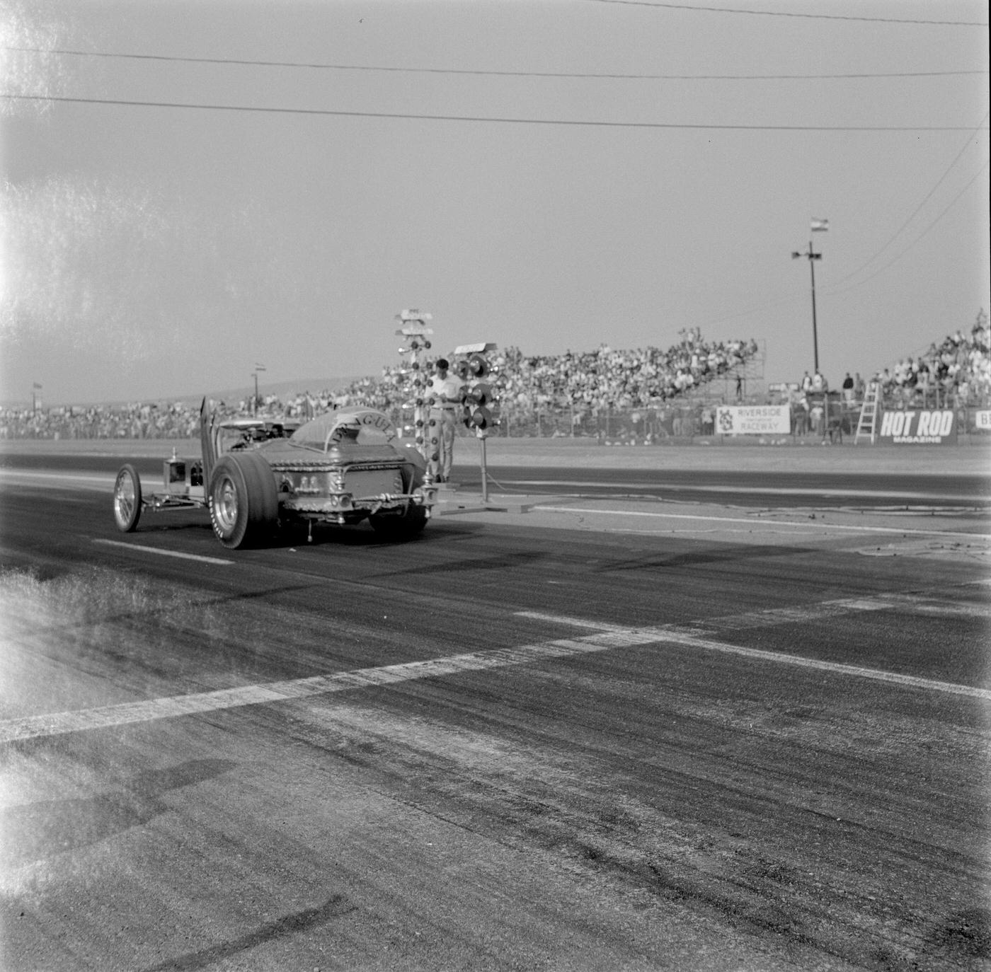 Munsters' Drag-U-La Exhibition At Riverside Raceway, July 16, 1965.