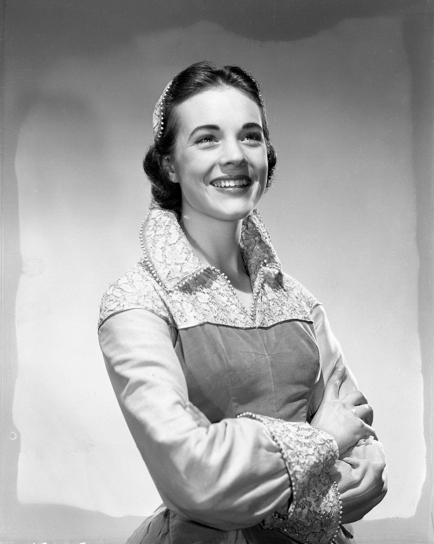 Julie Andrews In Costume For 'High Tor', 1956.