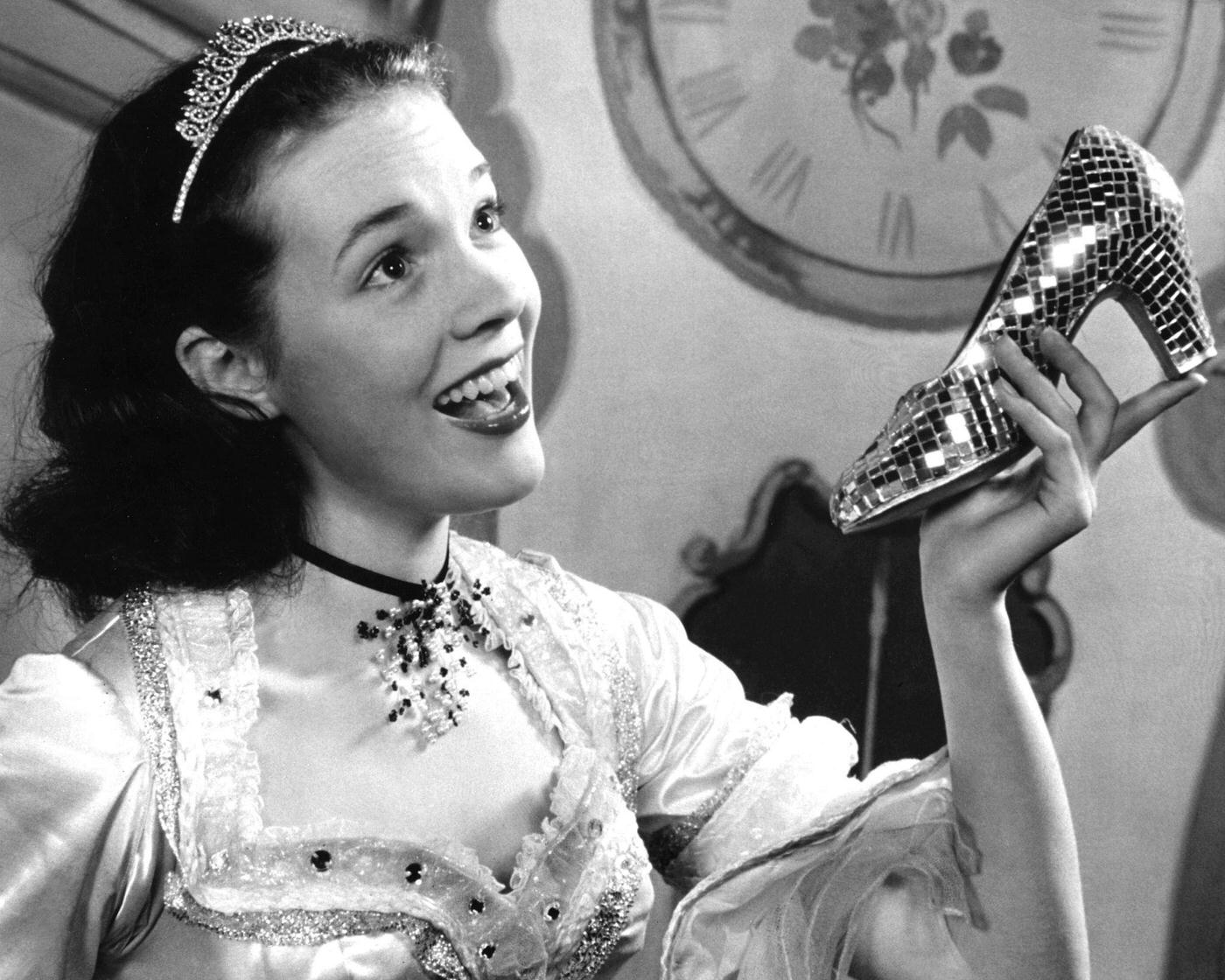 Julie Andrews As Cinderella With A Glass Slipper, 1957.