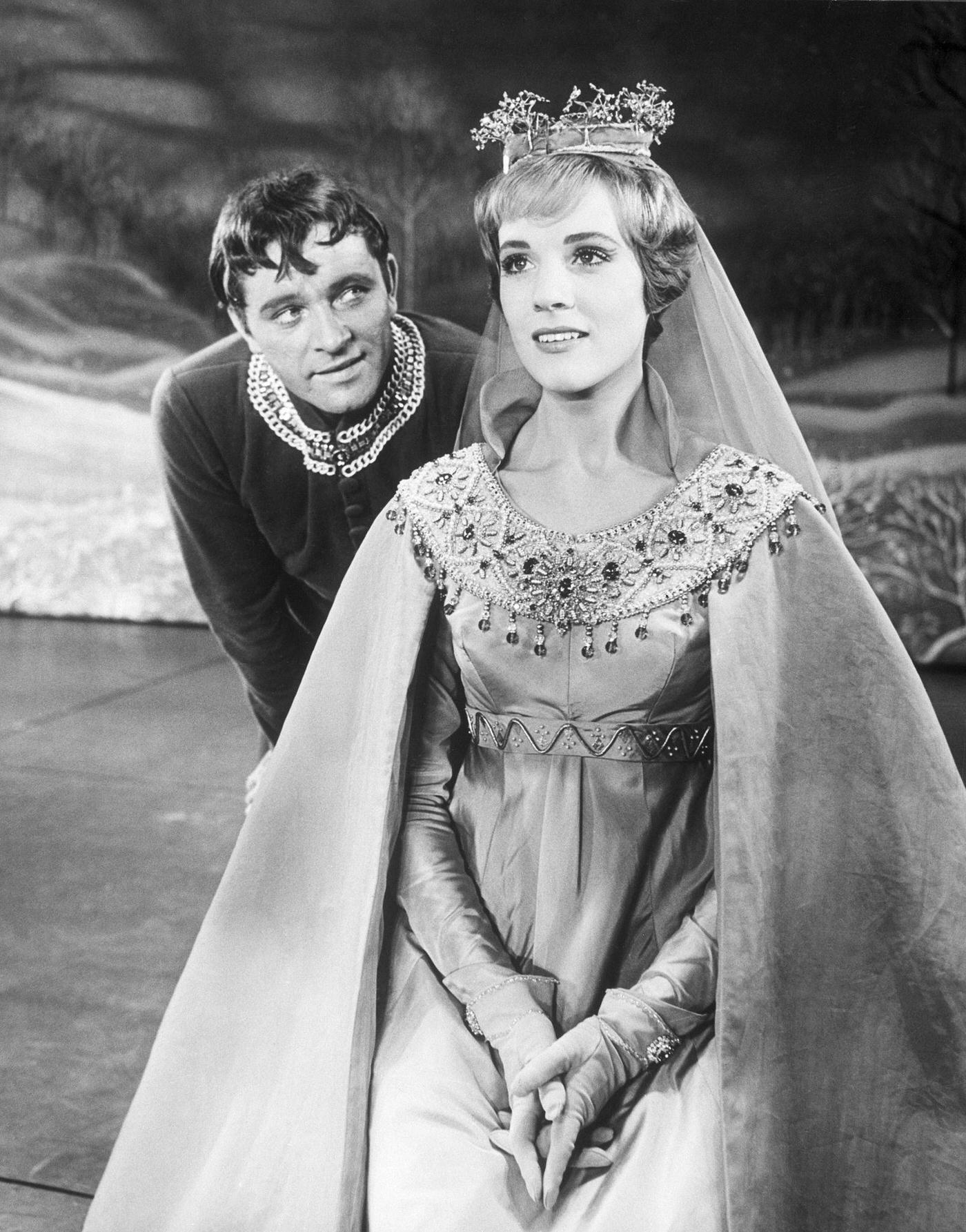 Julie Andrews As Queen Guinevere And Richard Burton As King Arthur In 'Camelot'.