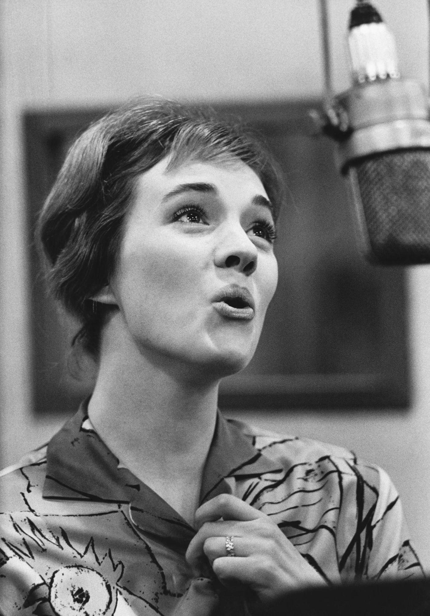 Julie Andrews At Columbia Records Studio, 1961.
