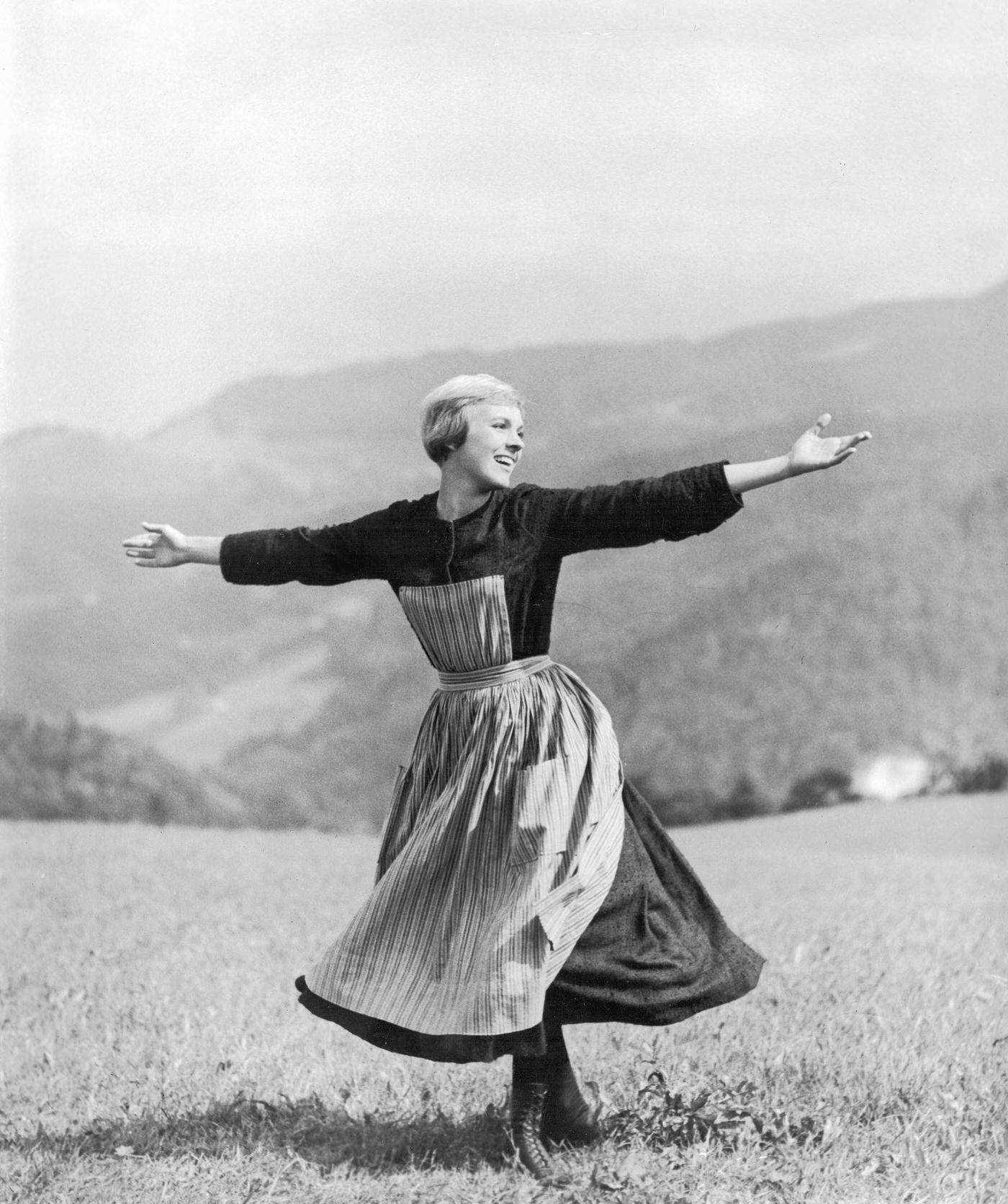 Julie Andrews Twirls While Singing In &Amp;Quot;The Sound Of Music&Amp;Quot;, 1965.