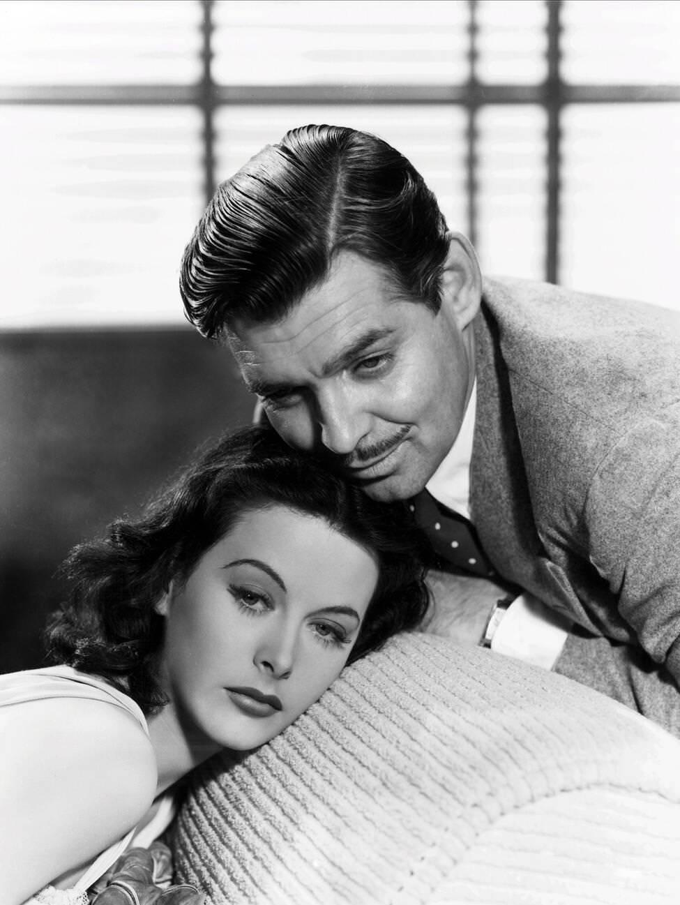 Hedy Lamarr And Clark Gable For Comrade X, 1940.