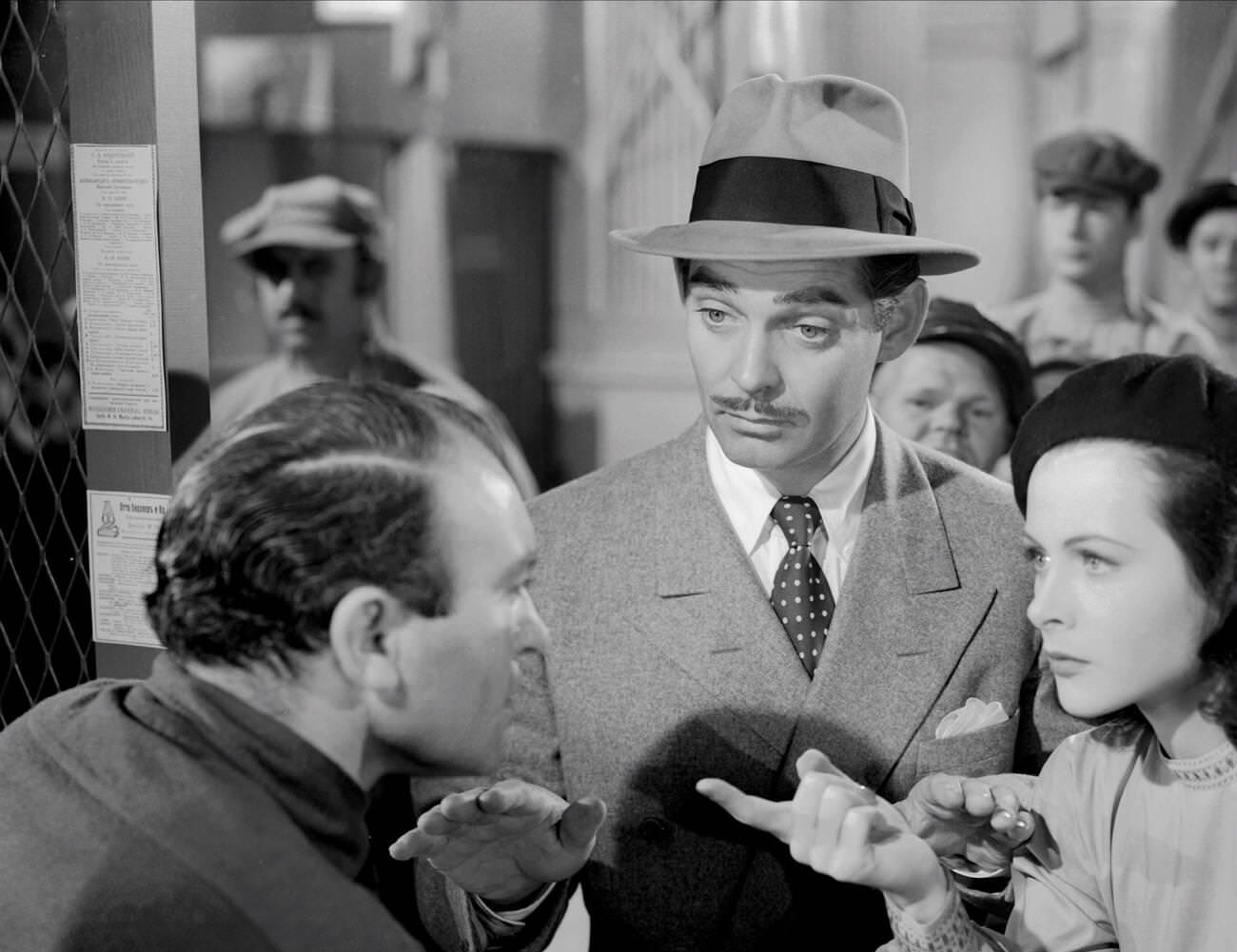Clark Gable And Hedy Lamarr For Comrade X, 1940.