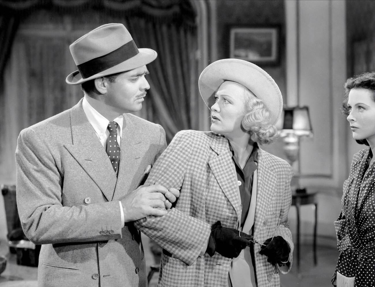 Clark Gable, Eve Arden, And Hedy Lamarr In Comrade X, 1940.