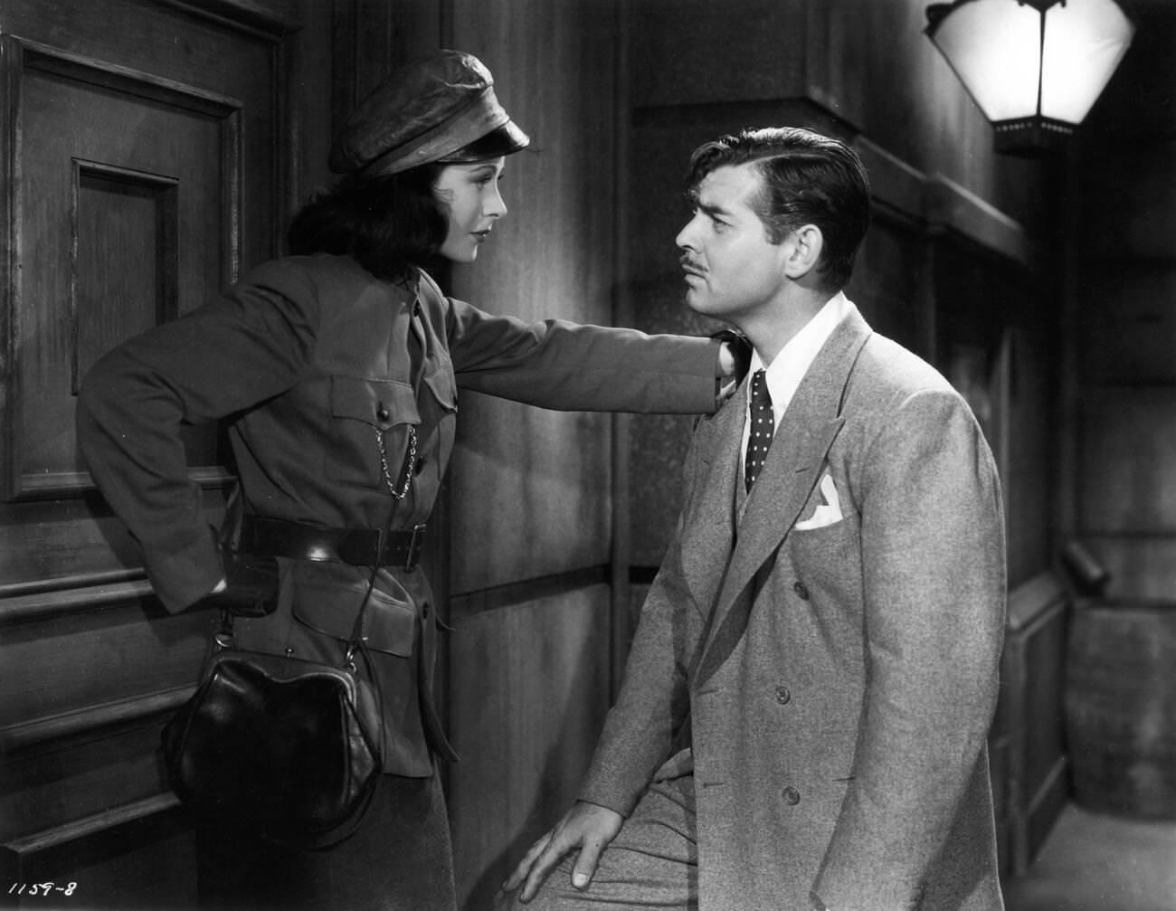 Clark Gable And Hedy Lamarr In Comrade X, Screenplay By Ben Hecht And Charles Lederer, 1940.